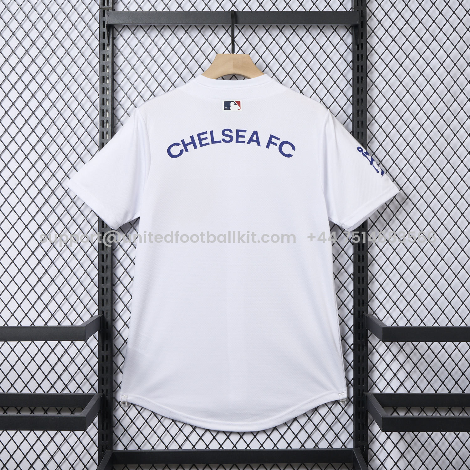 Unitedfootballkit.com | C.H.E.L.S.E.A 25-26 White Limited Baseball Jersey -Customize Name, Number and Patch | Worldwide Shipping