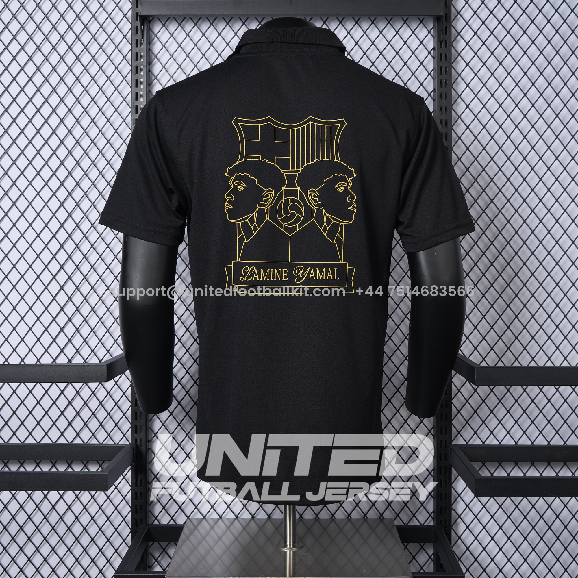 Unitedfootballkit.com | Barcelona 24-25 Yamal Anniversary Black Jersey - Player Version -Customize Name, Number and Patch | Worldwide Shipping