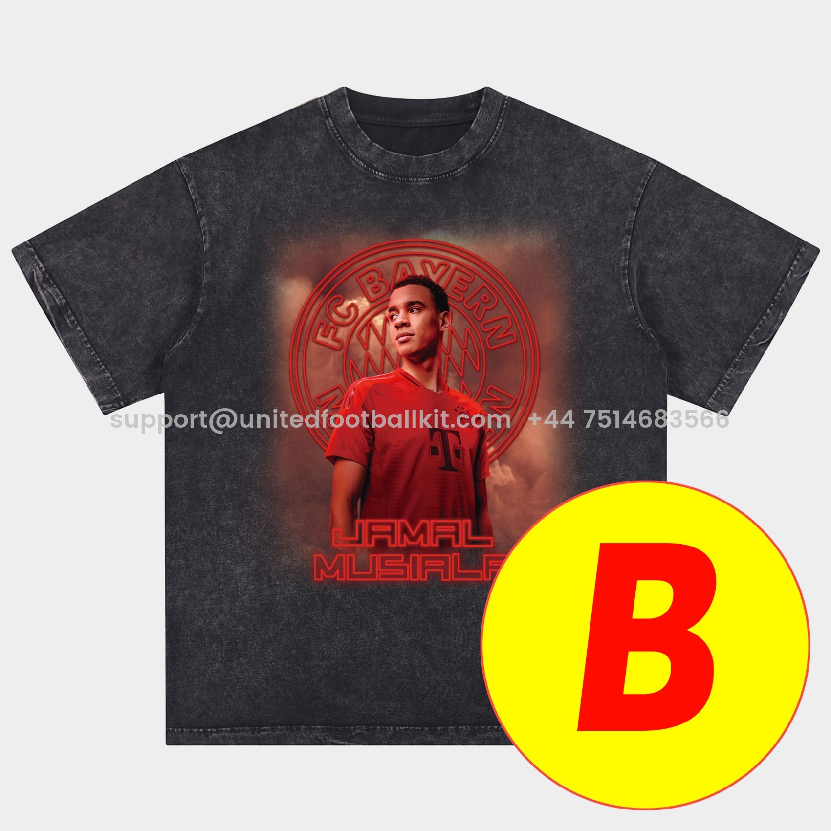 Unitedfootballkit.com | Bayern Munich 125th Legendary Players Oversized Washed T-Shirt -Customize Name, Number and Patch | Worldwide Shipping