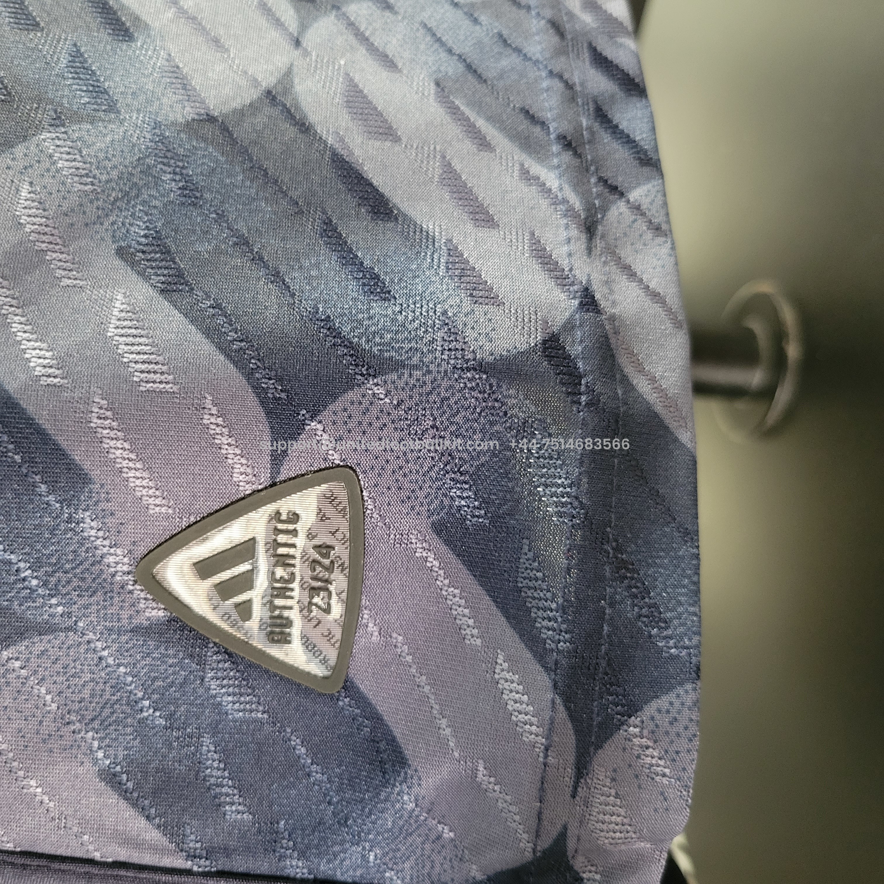 Unitedfootballkit.com | Real Madrid 23-24 Away Blue Jersey - Player Version -Customize Name, Number and Patch | Worldwide Shipping