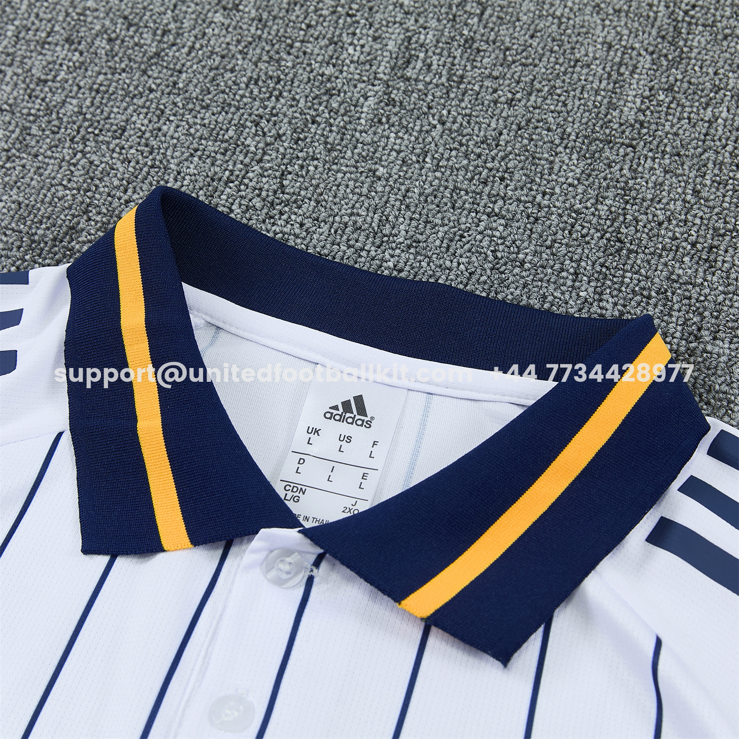 Unitedfootballkit.com | Boca Juniors 25-26 POLO Short-Sleeve Training Set - White Top and Dark Blue Pants -Customize Name, Number and Patch | Worldwide Shipping