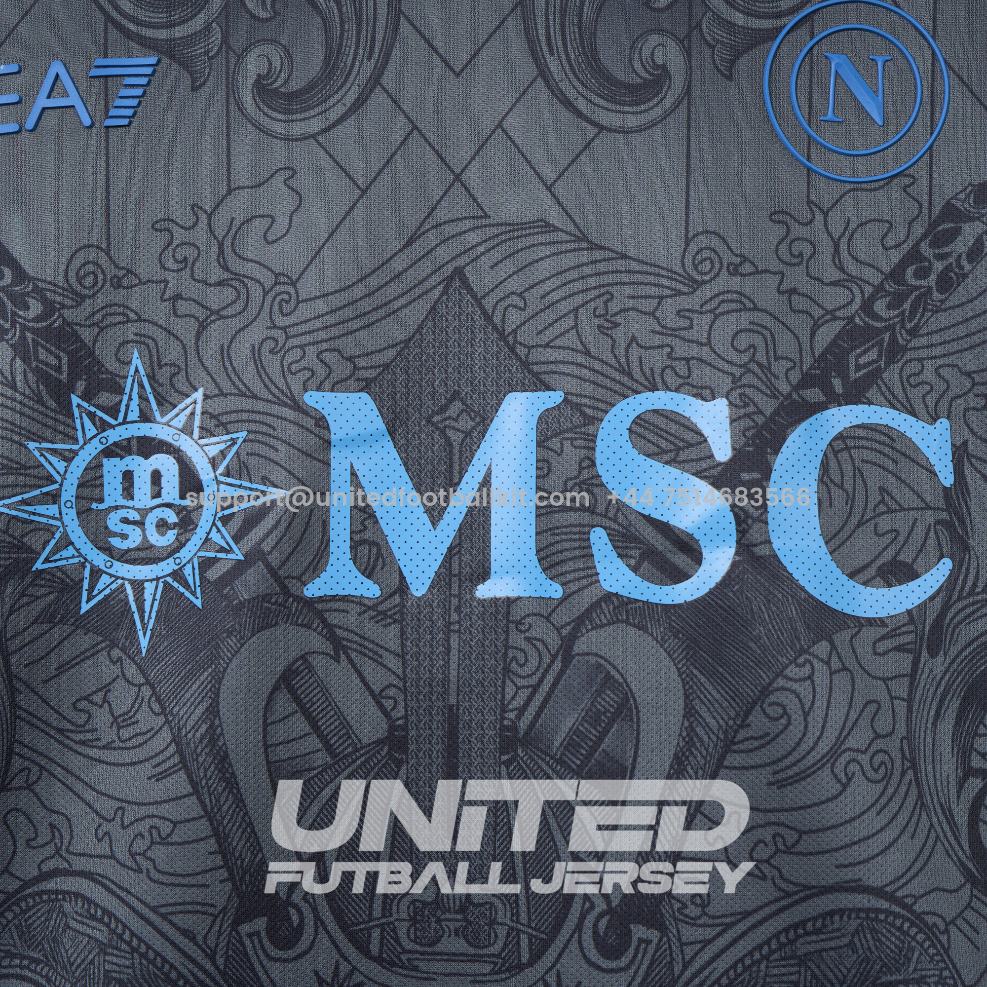 Unitedfootballkit.com | Napoli 24-25 Third Jersey - Fans Version -Customize Name, Number and Patch | Worldwide Shipping