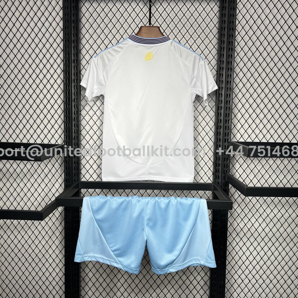 Unitedfootballkit.com | Aston Villa 24-25 Away Kids Kit -Customize Name, Number and Patch | Worldwide Shipping