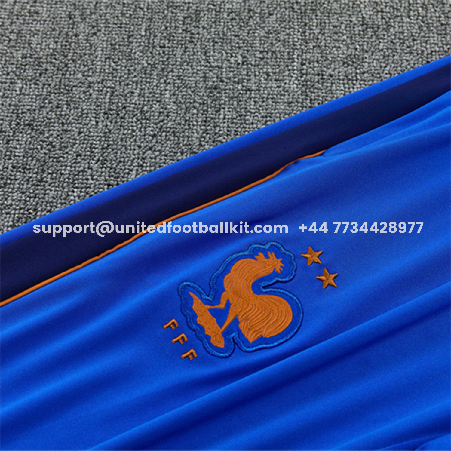 Unitedfootballkit.com | France 2026 Kids Long Sleeve Training Set - Royal Blue Top & Pants -Customize Name, Number and Patch | Worldwide Shipping