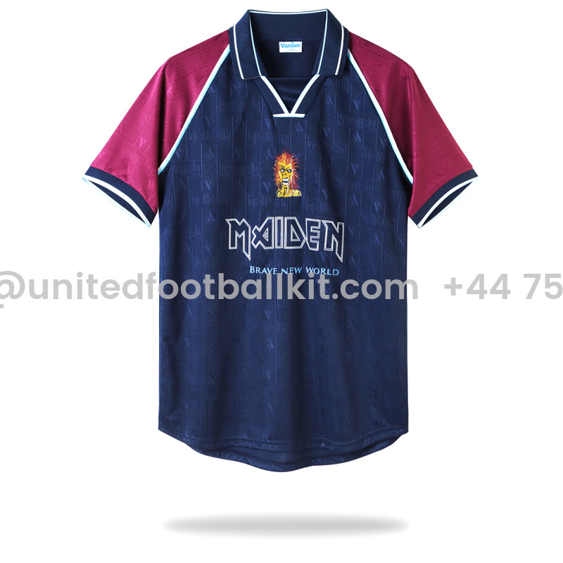 Unitedfootballkit.com | Retro Iron Maiden 1999-01 Home Stadium Jersey -Customize Name, Number and Patch | Worldwide Shipping