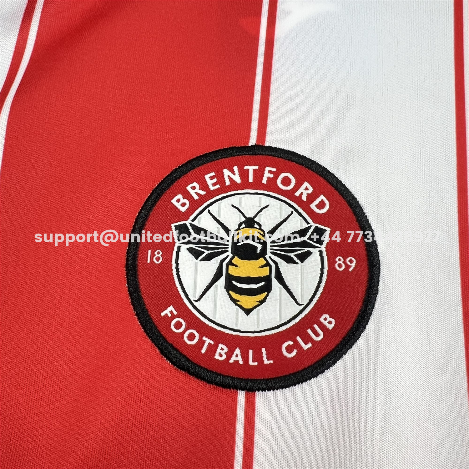 Unitedfootballkit.com | Brentford 25-26 Home Jersey - Fans Version -Customize Name, Number and Patch | Worldwide Shipping