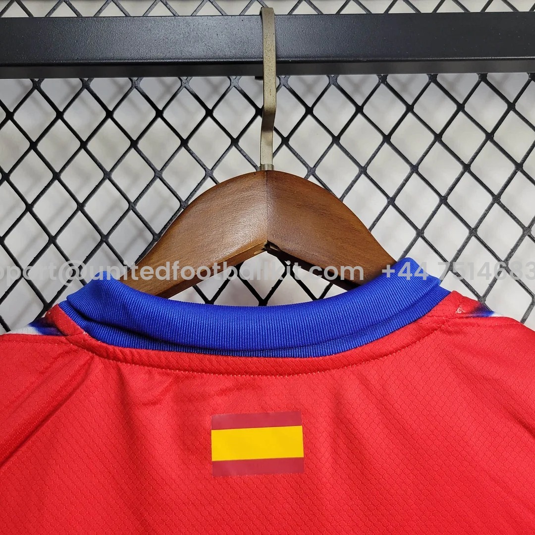 Unitedfootballkit.com | Atletico Madrid 24-25 Home Kids Kit -Customize Name, Number and Patch | Worldwide Shipping