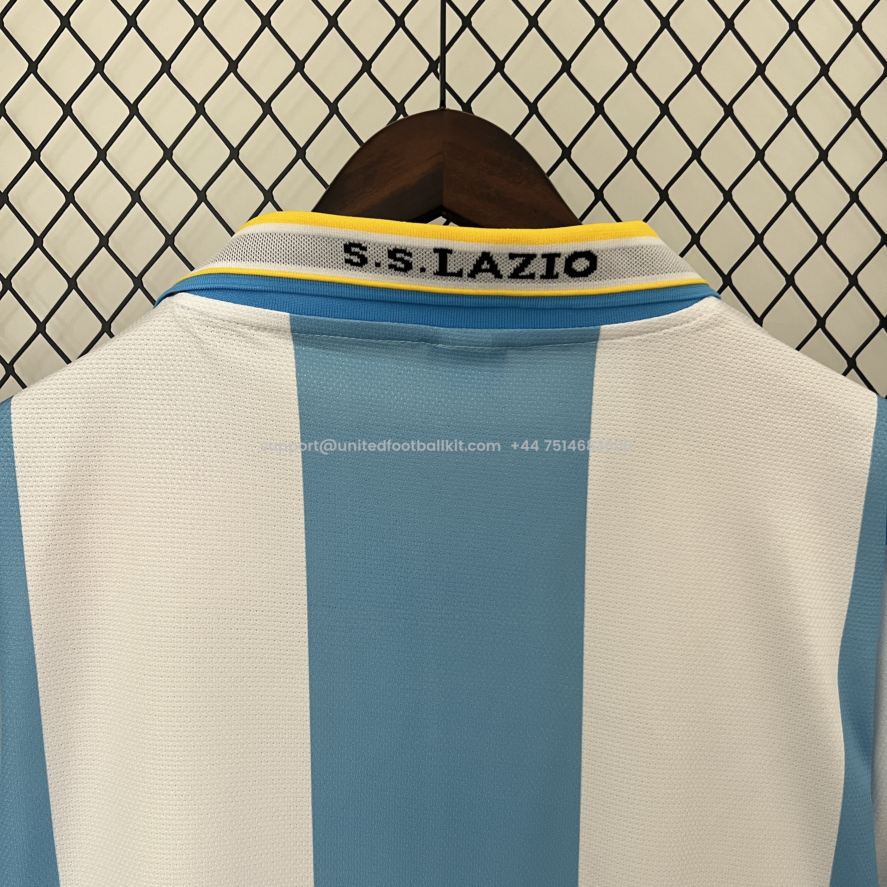 Unitedfootballkit.com | Retro Lazio 1999-00 European Home Stadium Jersey -Customize Name, Number and Patch | Worldwide Shipping