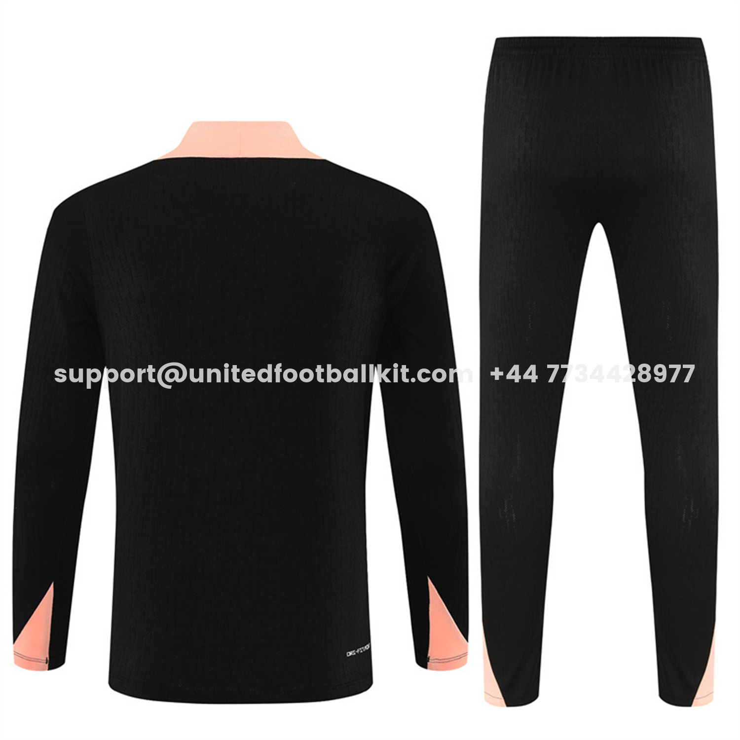 Unitedfootballkit.com | France 25-26 Kids Long Sleeve Training Set - Player Version - Black Top and Pants -Customize Name, Number and Patch | Worldwide Shipping