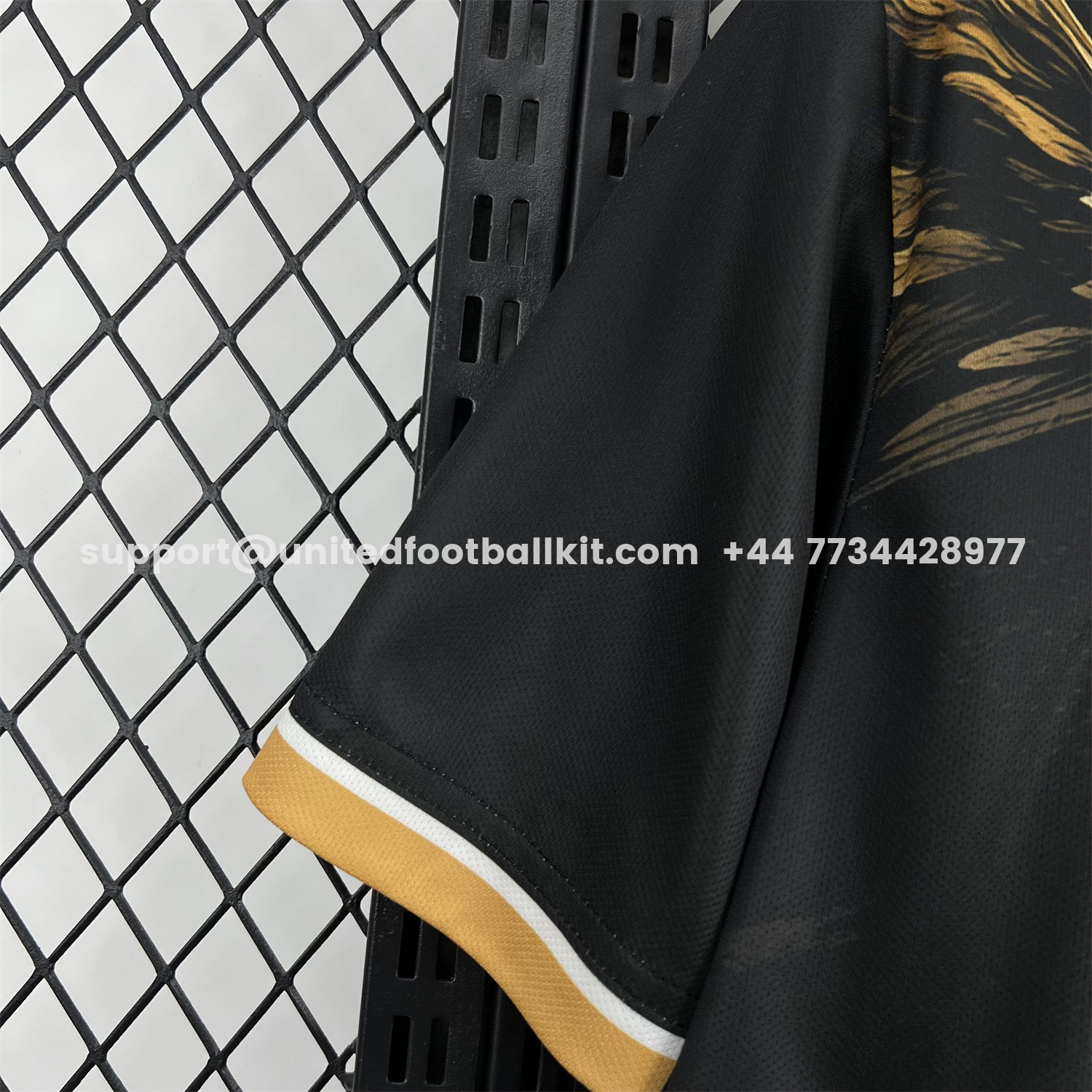 Unitedfootballkit.com | Benfica 25-26 Gold Eagle Black Special Jersey - Fans Version -Customize Name, Number and Patch | Worldwide Shipping