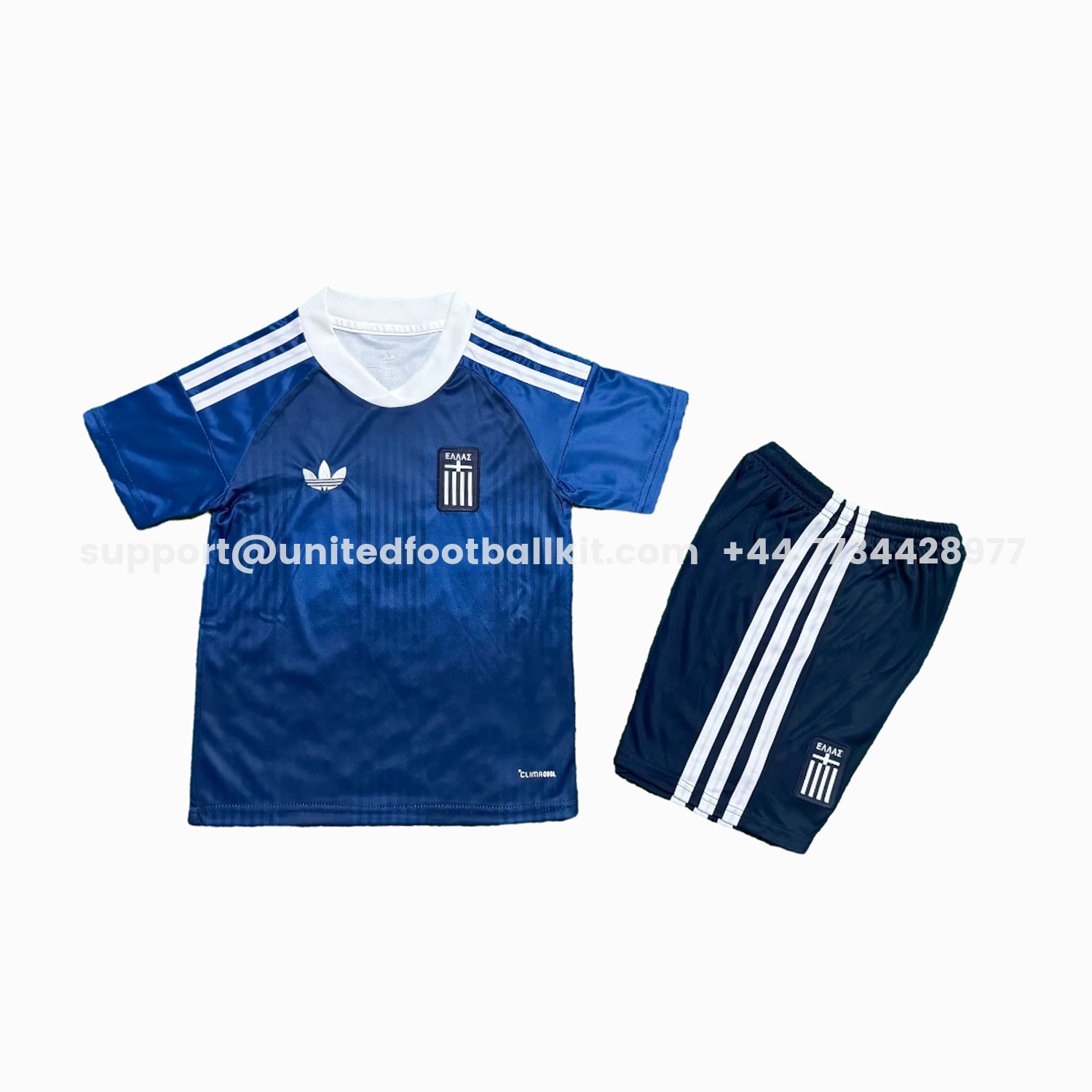 Unitedfootballkit.com | Greece 2026 Away Kids Kit -Customize Name, Number and Patch | Worldwide Shipping