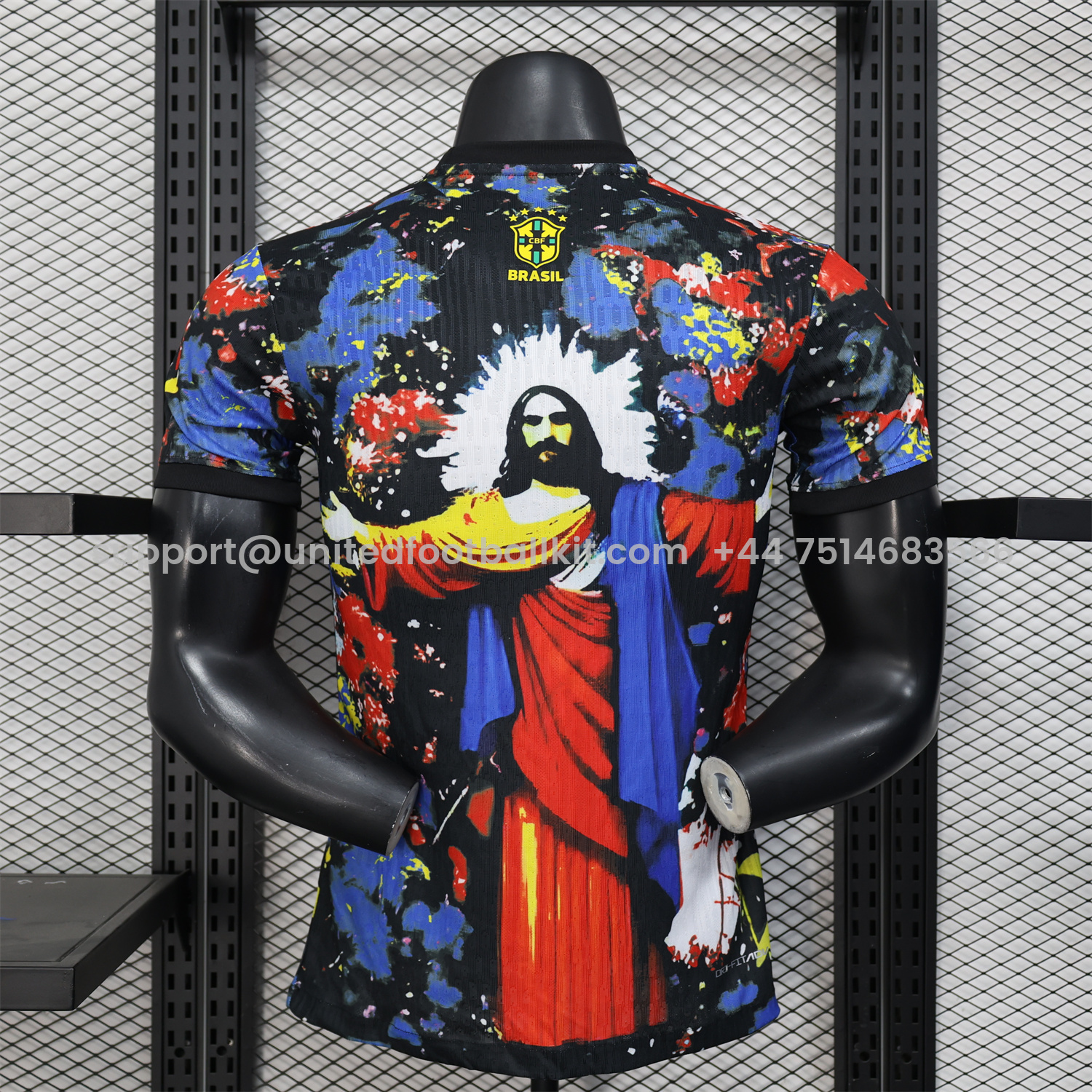 Unitedfootballkit.com | Brazil 25-26 Colorful Jesus Statue Special Colorful Graffiti Jersey - Player Version -Customize Name, Number and Patch | Worldwide Shipping