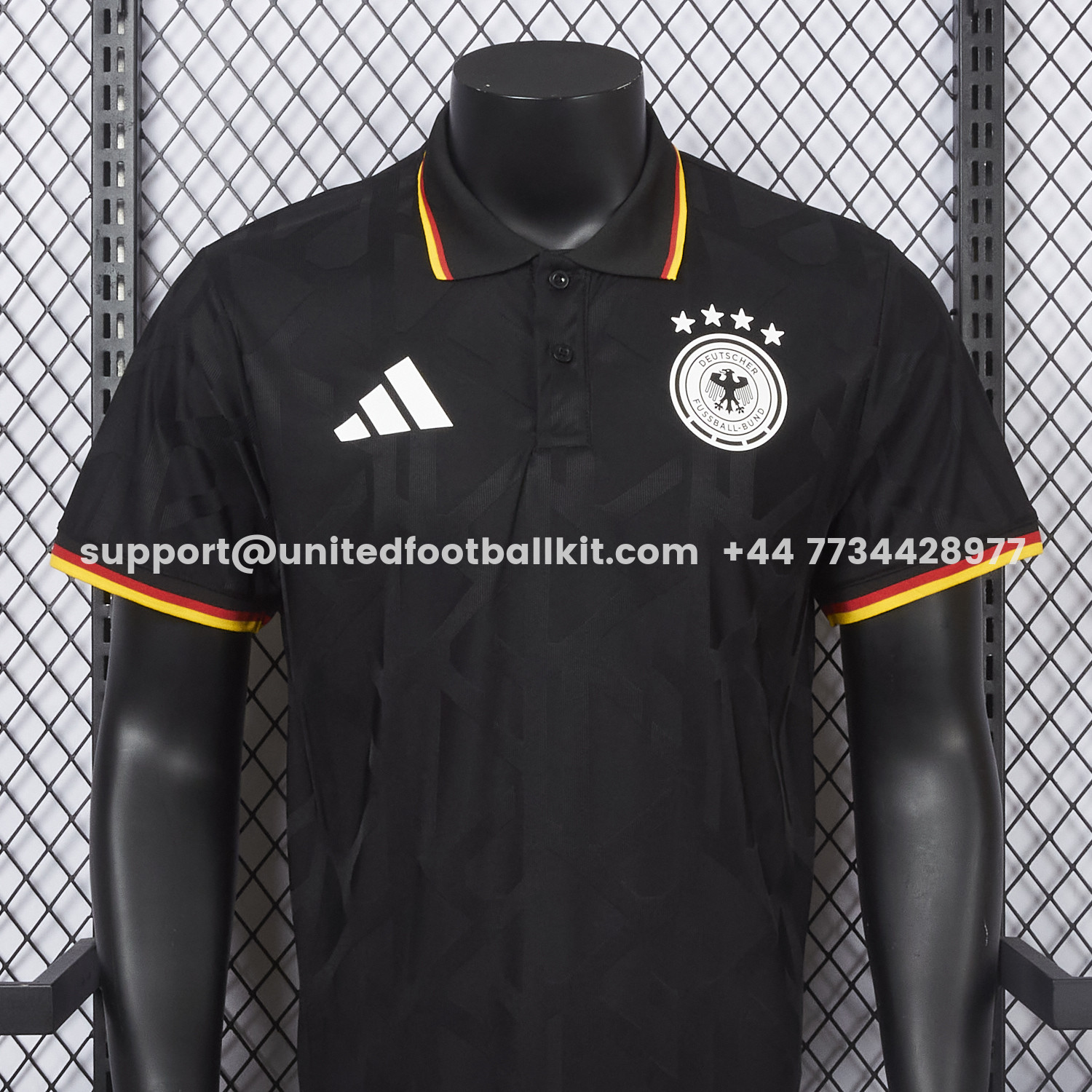 Unitedfootballkit.com | Germany 2026 Black Special Edition Polo Jersey - Player Version -Customize Name, Number and Patch | Worldwide Shipping