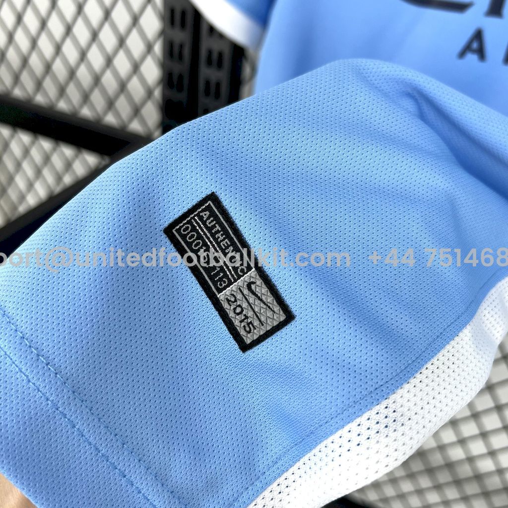 Unitedfootballkit.com | Retro Manchester City 2015-16 Home Jersey -Customize Name, Number and Patch | Worldwide Shipping