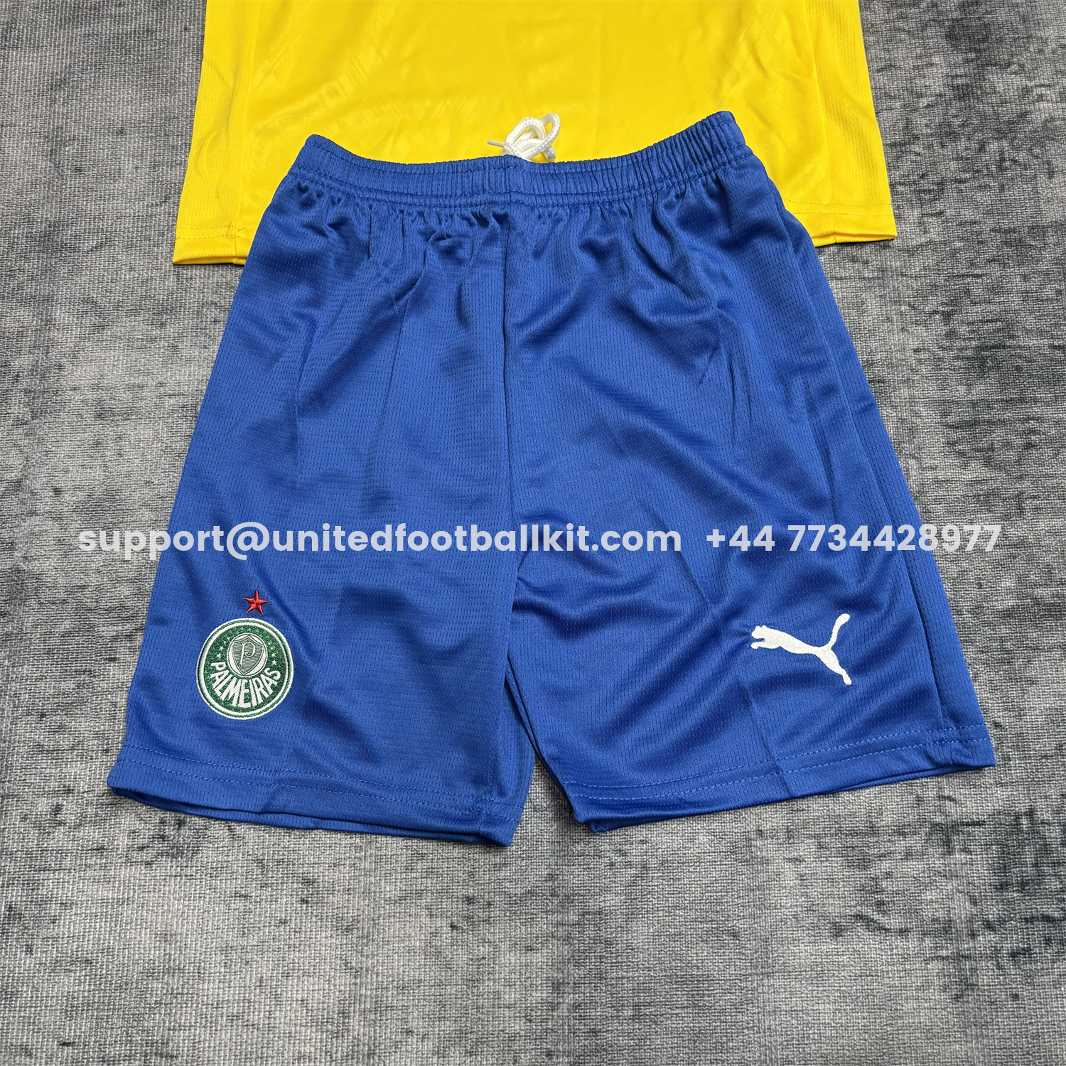 Unitedfootballkit.com | Palmeiras 25-26 Third Yellow Kids Kit -Customize Name, Number and Patch | Worldwide Shipping