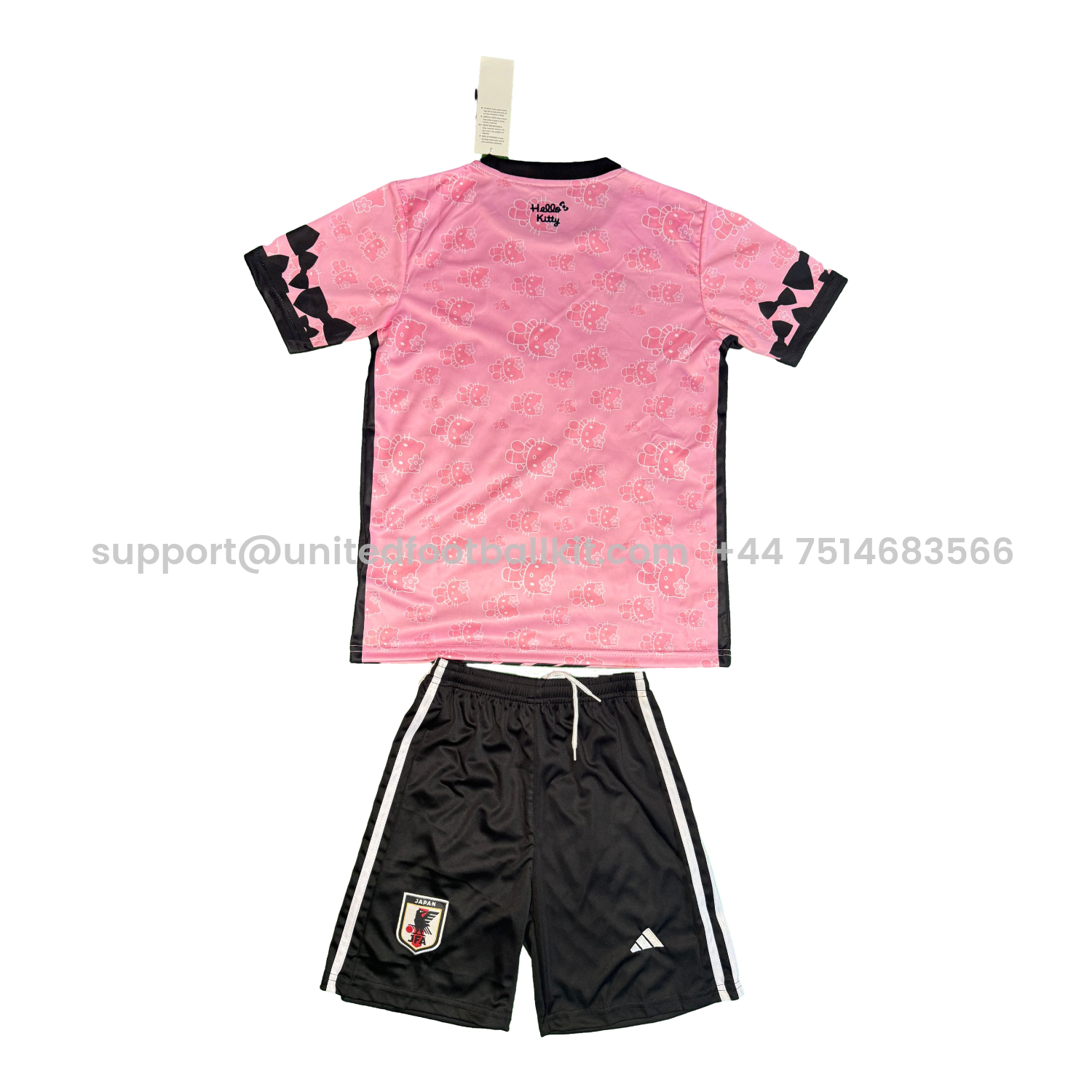 Unitedfootballkit.com | Japan 25-26 Hello Kitty Pink Special Kids Kit -Customize Name, Number and Patch | Worldwide Shipping