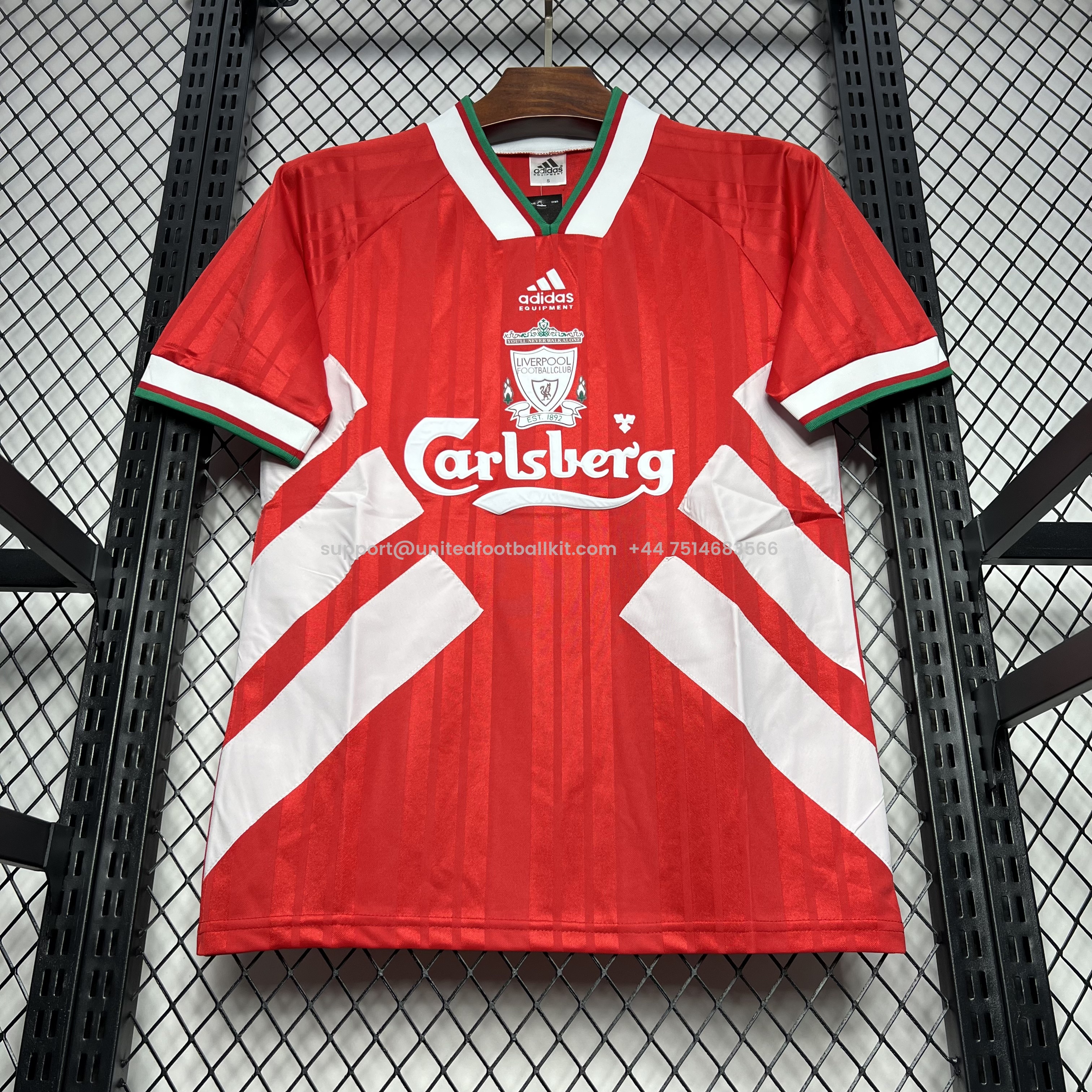 Unitedfootballkit.com | Retro Liver.pool 1993-95 Home Stadium Jersey -Customize Name, Number and Patch | Worldwide Shipping