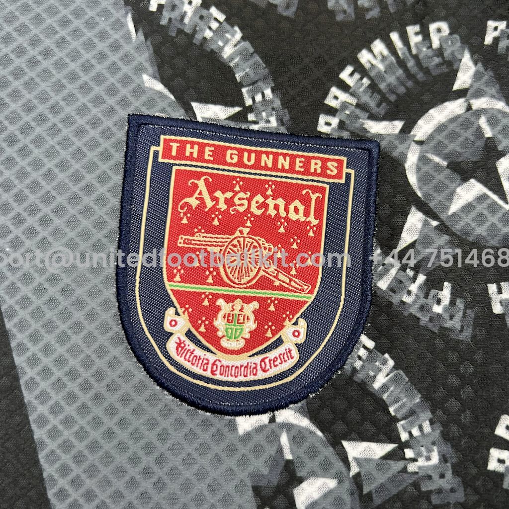 Unitedfootballkit.com | Retro Arsenal 1994-95 Black GK Long Sleeves Jersey -Customize Name, Number and Patch | Worldwide Shipping