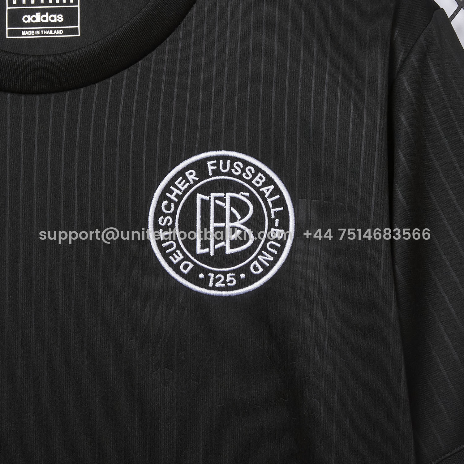 Unitedfootballkit.com | Germany 2025 Black 125-Year Anniversary Commemorative Edition Jersey - Fans Version -Customize Name, Number and Patch | Worldwide Shipping