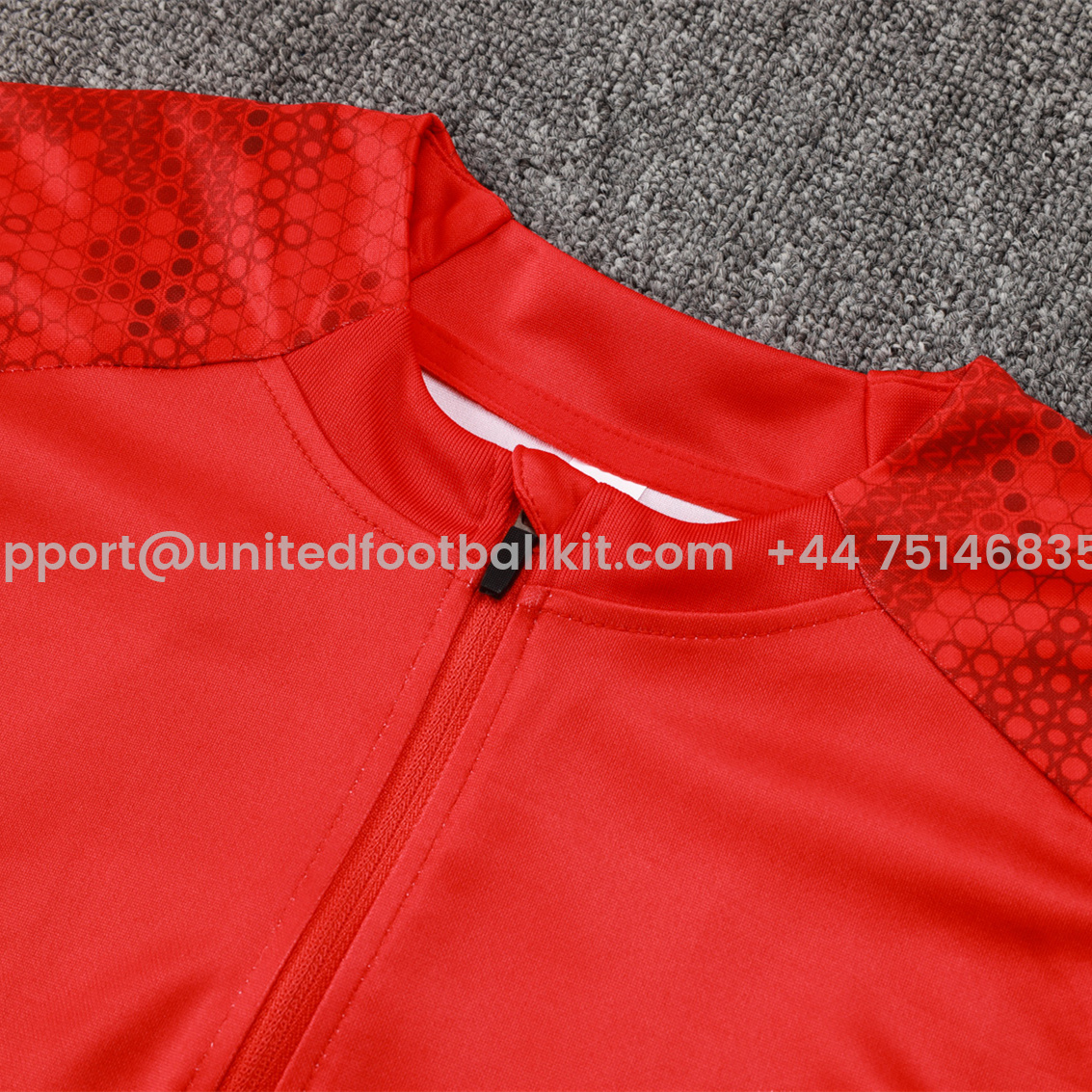 Unitedfootballkit.com | Napoli 24-25 Long Sleeve Training Set - Red Top and Black Pants -Customize Name, Number and Patch | Worldwide Shipping