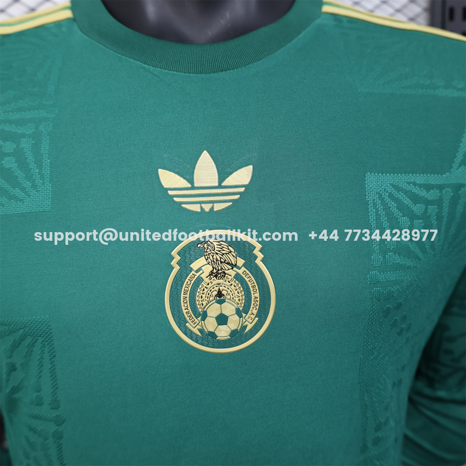 Unitedfootballkit.com | Mexico 2025 Gold Cup Green Long Sleeves Jersey - Player Version -Customize Name, Number and Patch | Worldwide Shipping