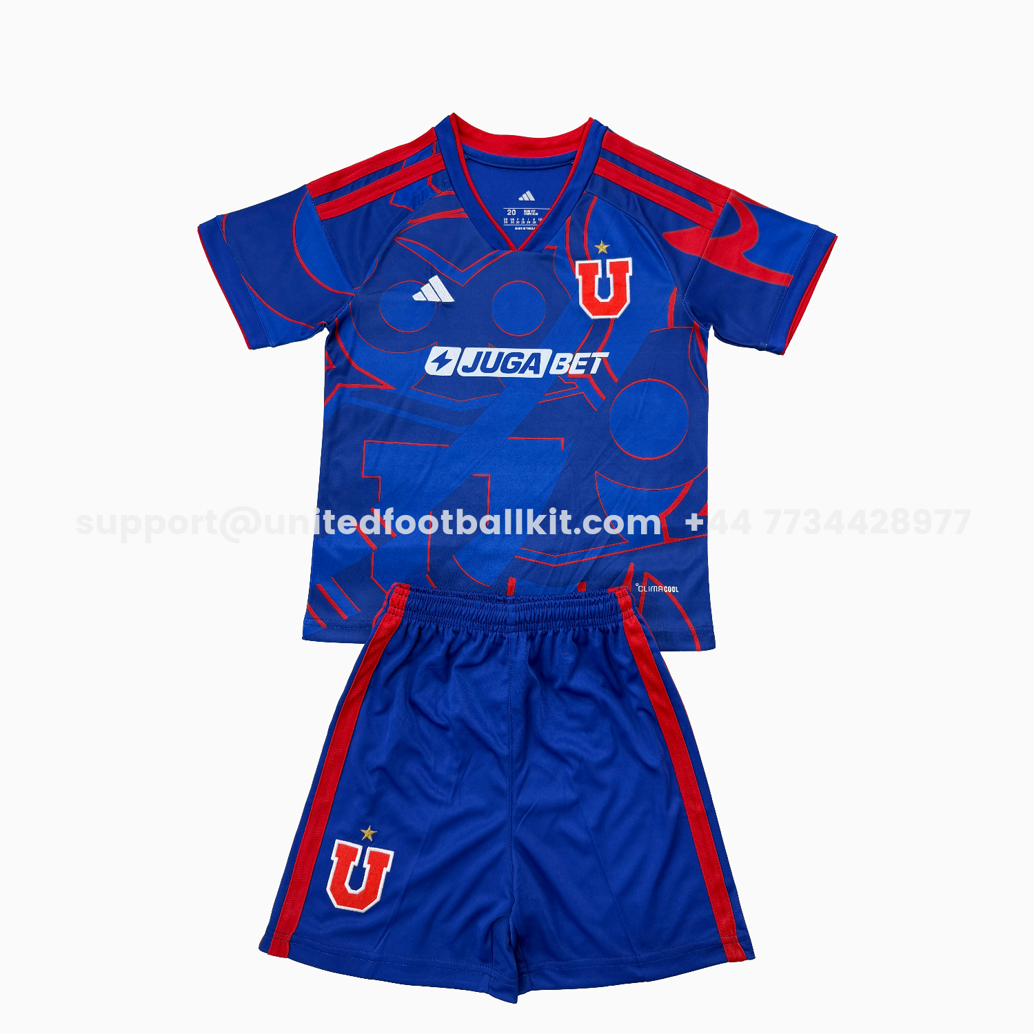 Unitedfootballkit.com | Universidad de Chile 2026 Home Men's Adult Jersey Set - Fans Version -Customize Name, Number and Patch | Worldwide Shipping