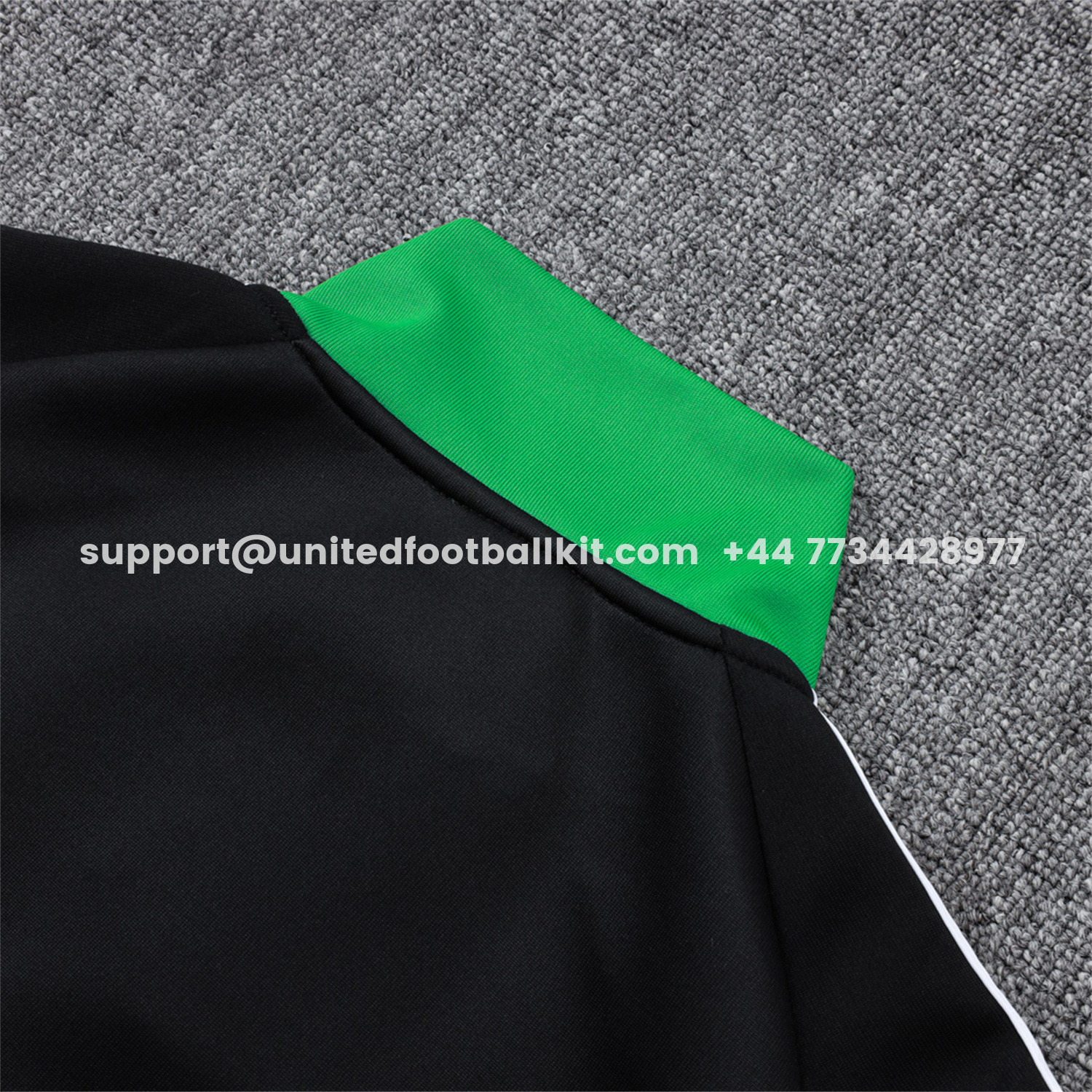 Unitedfootballkit.com | Senegal 2026 Jacket Training Tracksuit - Black With Green Jackets & Pants -Customize Name, Number and Patch | Worldwide Shipping