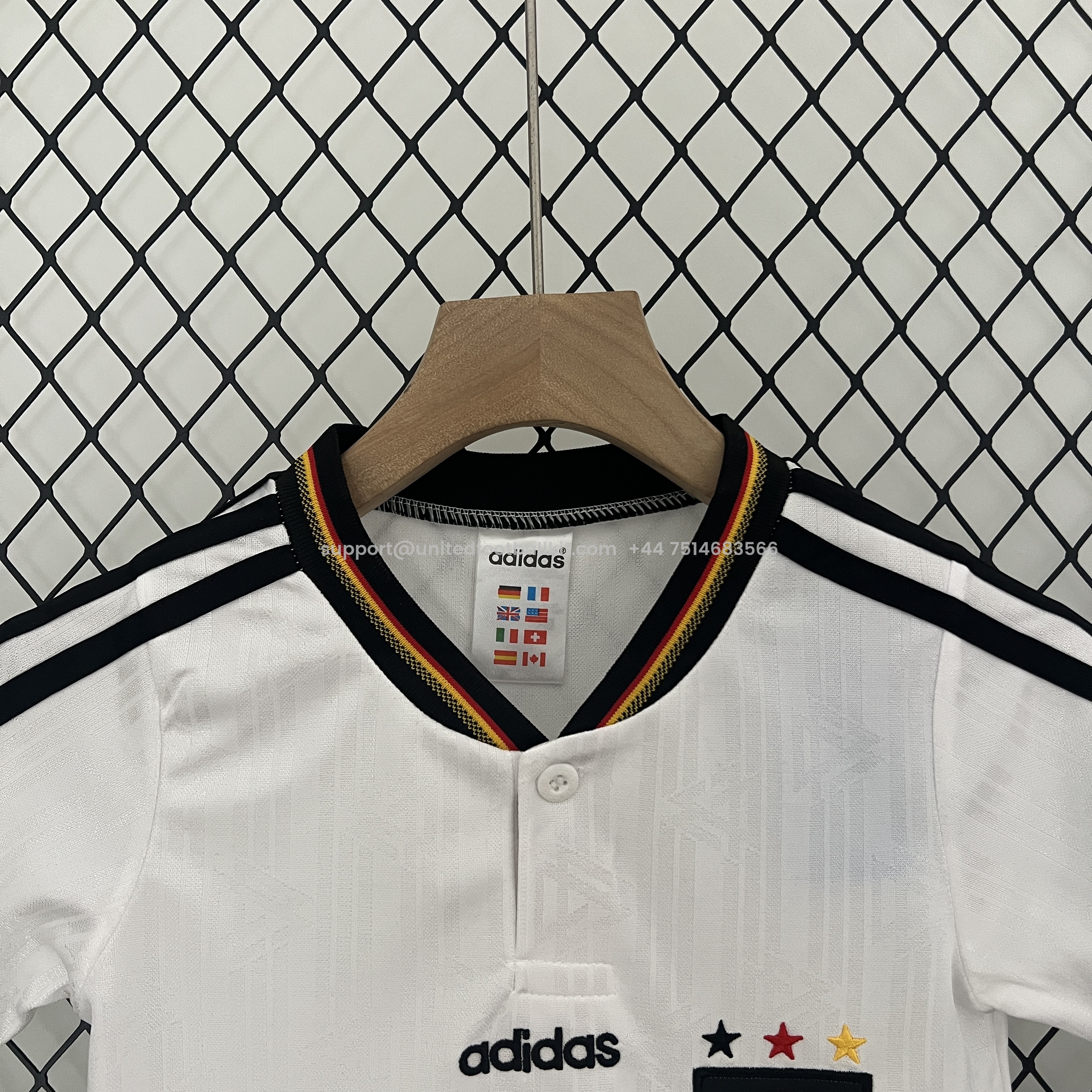 Unitedfootballkit.com | Retro Germany 1996 Home Stadium Kids Kit -Customize Name, Number and Patch | Worldwide Shipping