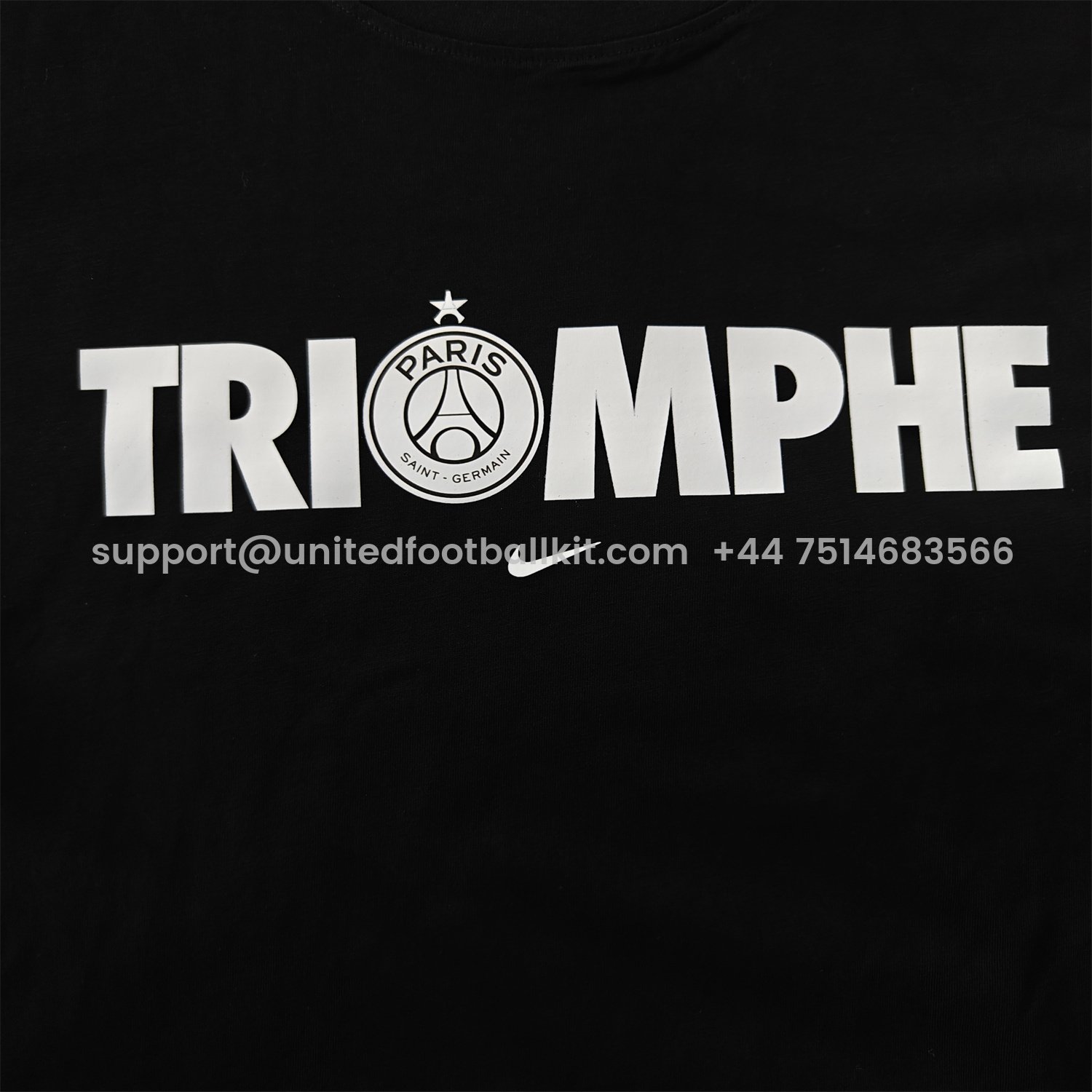 Unitedfootballkit.com | Paris Saint-Germain PSG 2025 Champions League Commemorative Black T-shirt -Customize Name, Number and Patch | Worldwide Shipping