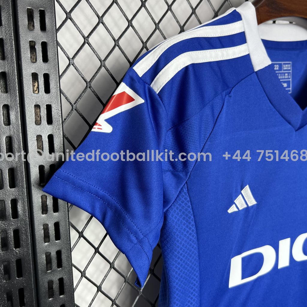 Unitedfootballkit.com | Real Oviedo 24-25 Home Kids Kit -Customize Name, Number and Patch | Worldwide Shipping