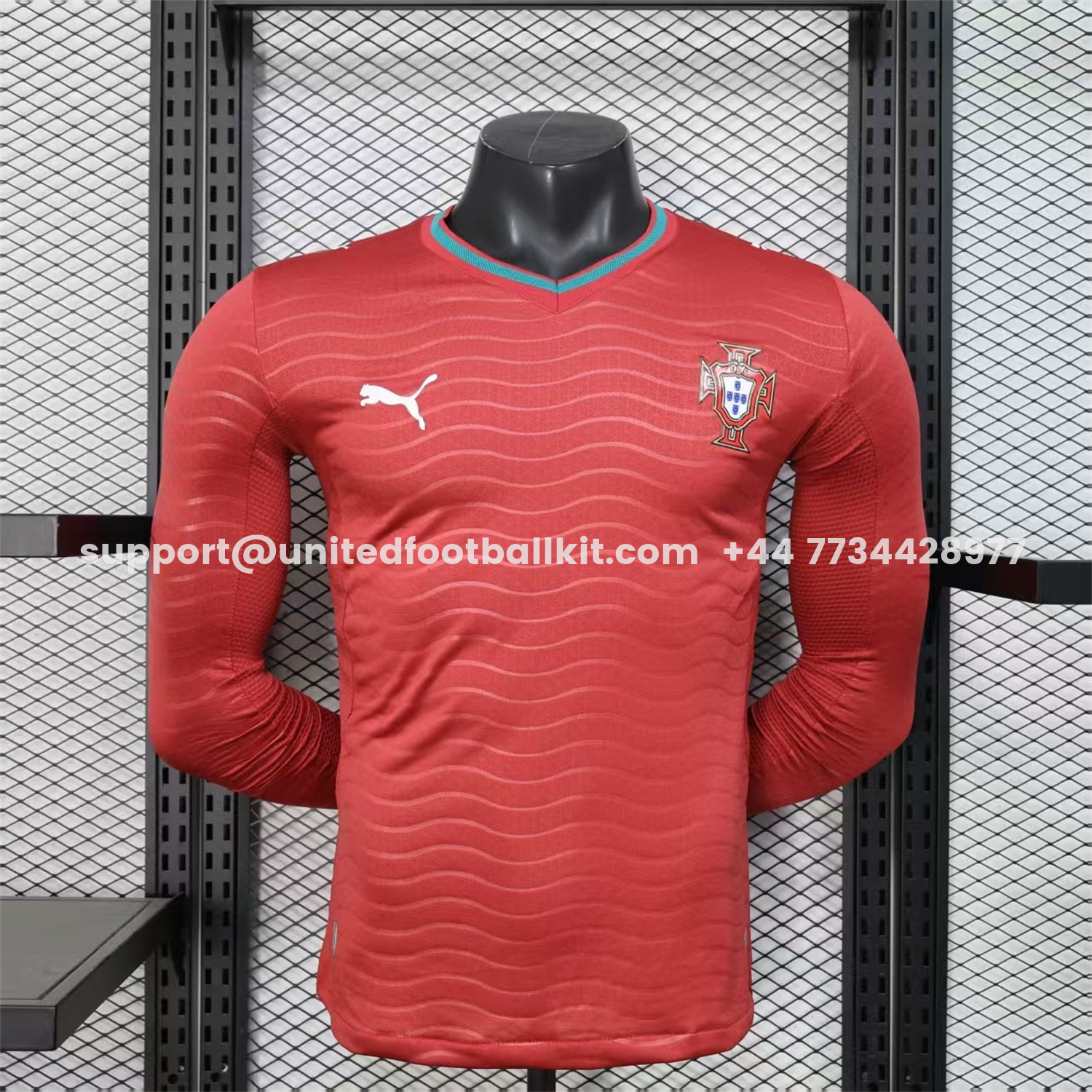 Unitedfootballkit.com | Portugal 2026 Home Long Sleeves Jersey - Player Version -Customize Name, Number and Patch | Worldwide Shipping