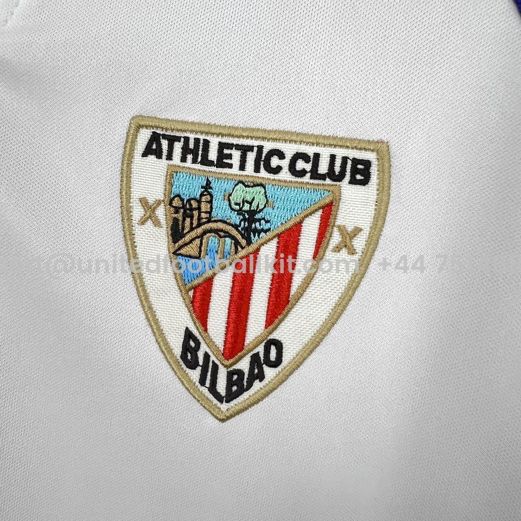 Unitedfootballkit.com | Retro Athletic Bilbao 1997-98 Away Unsponsored Jersey -Customize Name, Number and Patch | Worldwide Shipping