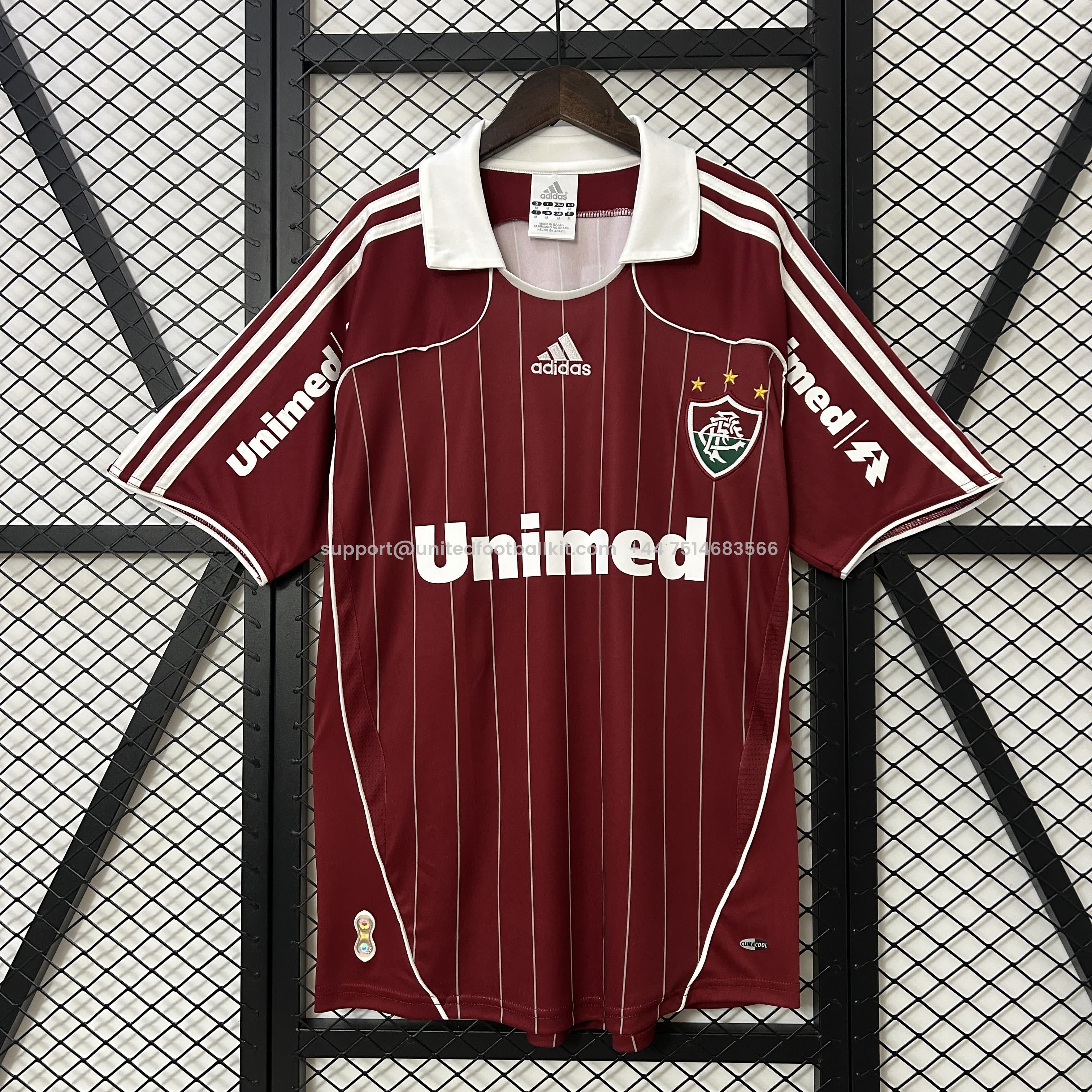 Unitedfootballkit.com | Retro Fluminense 2007-08 Third Jersey -Customize Name, Number and Patch | Worldwide Shipping