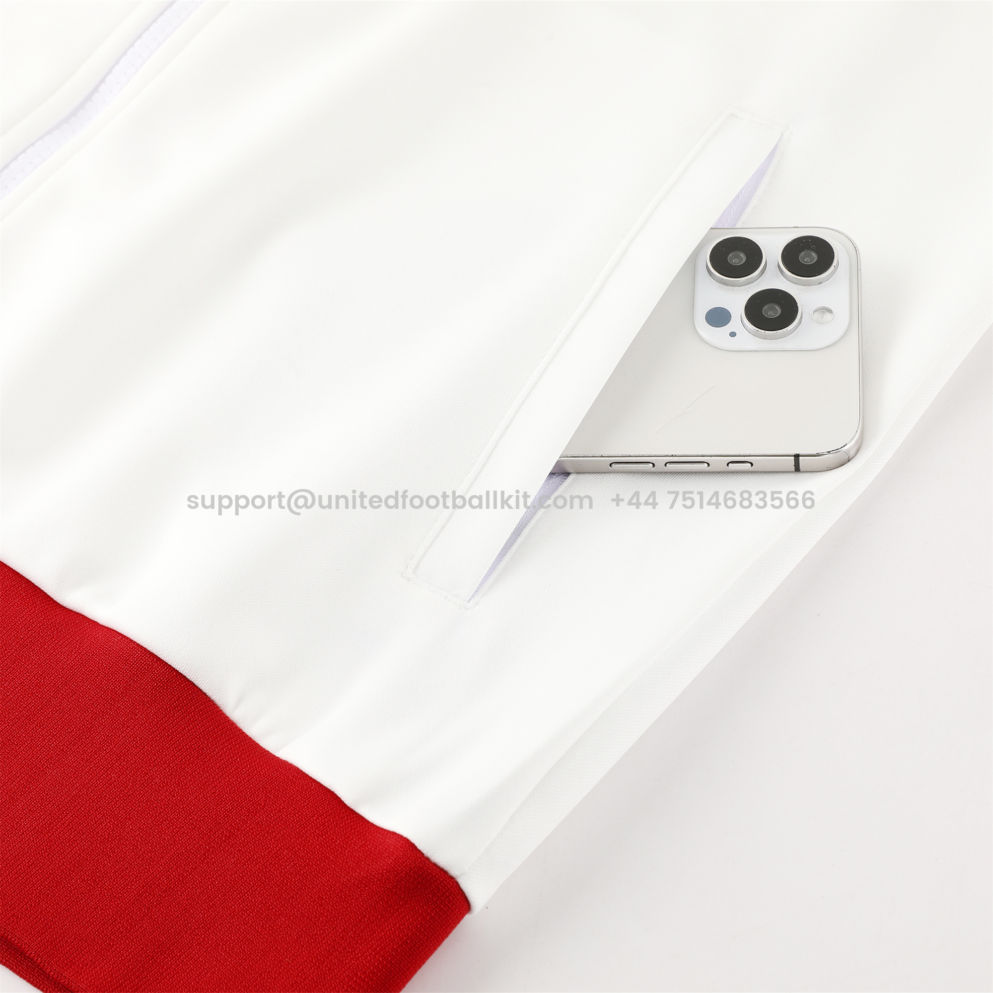 Unitedfootballkit.com | Liver.pool 24-25 Jacket Training Tracksuit - White -Customize Name, Number and Patch | Worldwide Shipping