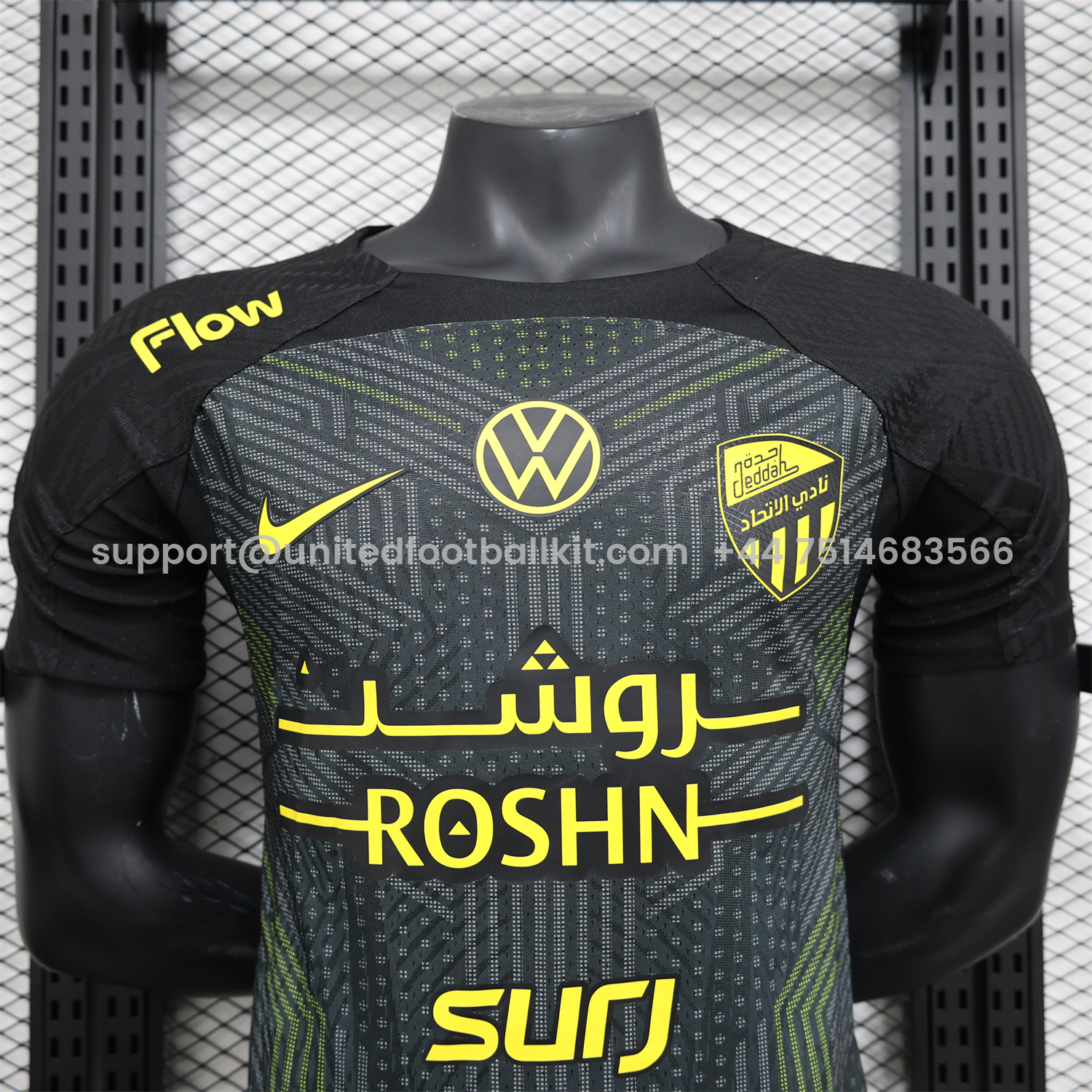 Unitedfootballkit.com | Al Ittihad Jeddah United 24-25 Third Jersey with New Sponsers - Player Version -Customize Name, Number and Patch | Worldwide Shipping