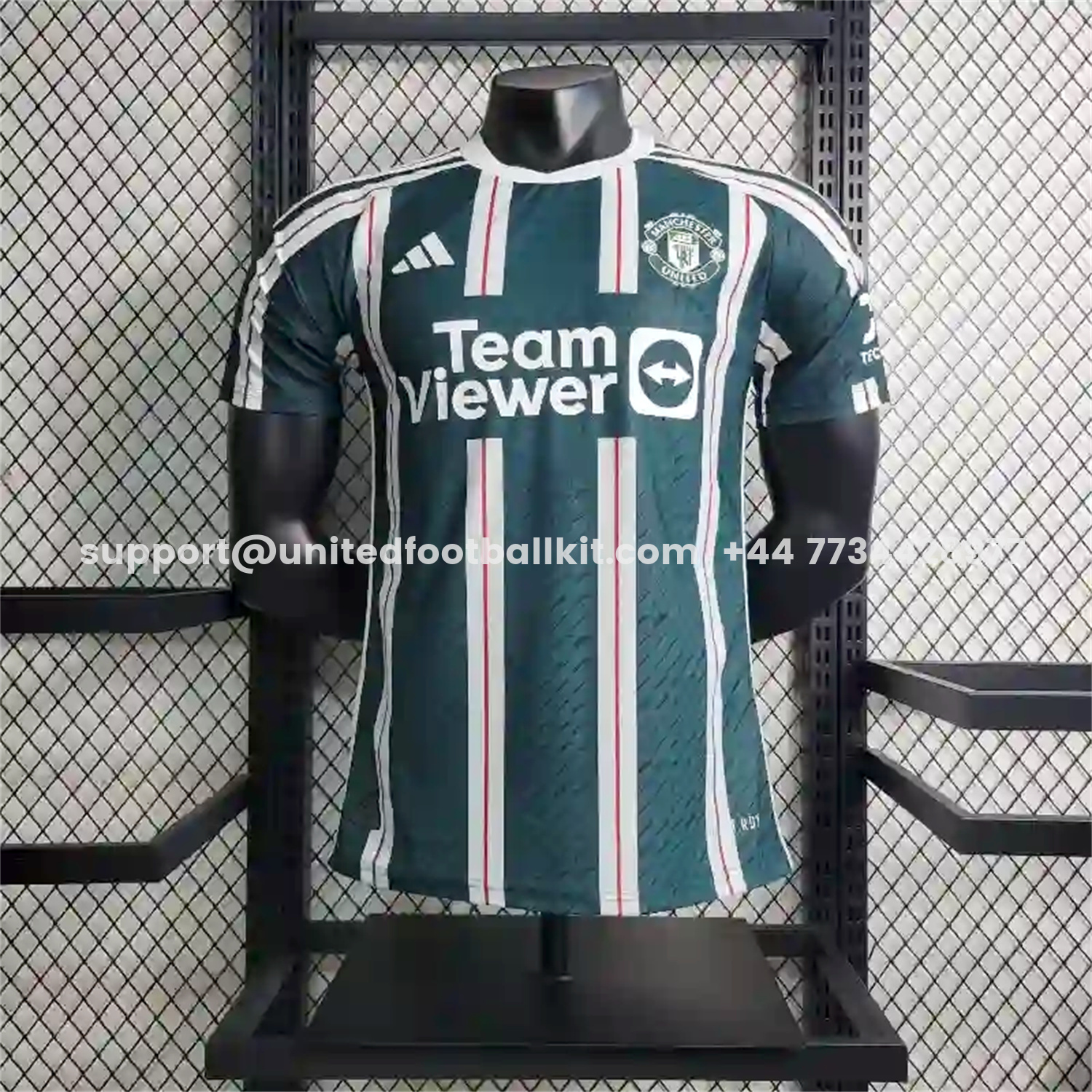 Unitedfootballkit.com | Retro Manchester United 2023-24 Away Green Jersey - Player Version -Customize Name, Number and Patch | Worldwide Shipping