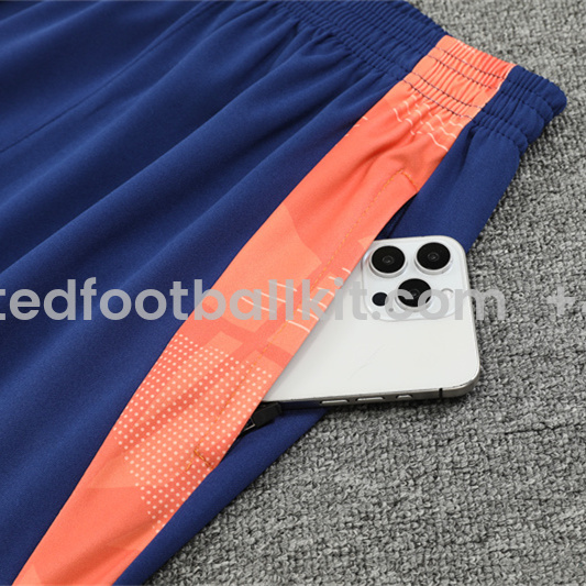 Unitedfootballkit.com | Manchester United 24-25 Long Sleeve Training Set - Orange -Customize Name, Number and Patch | Worldwide Shipping