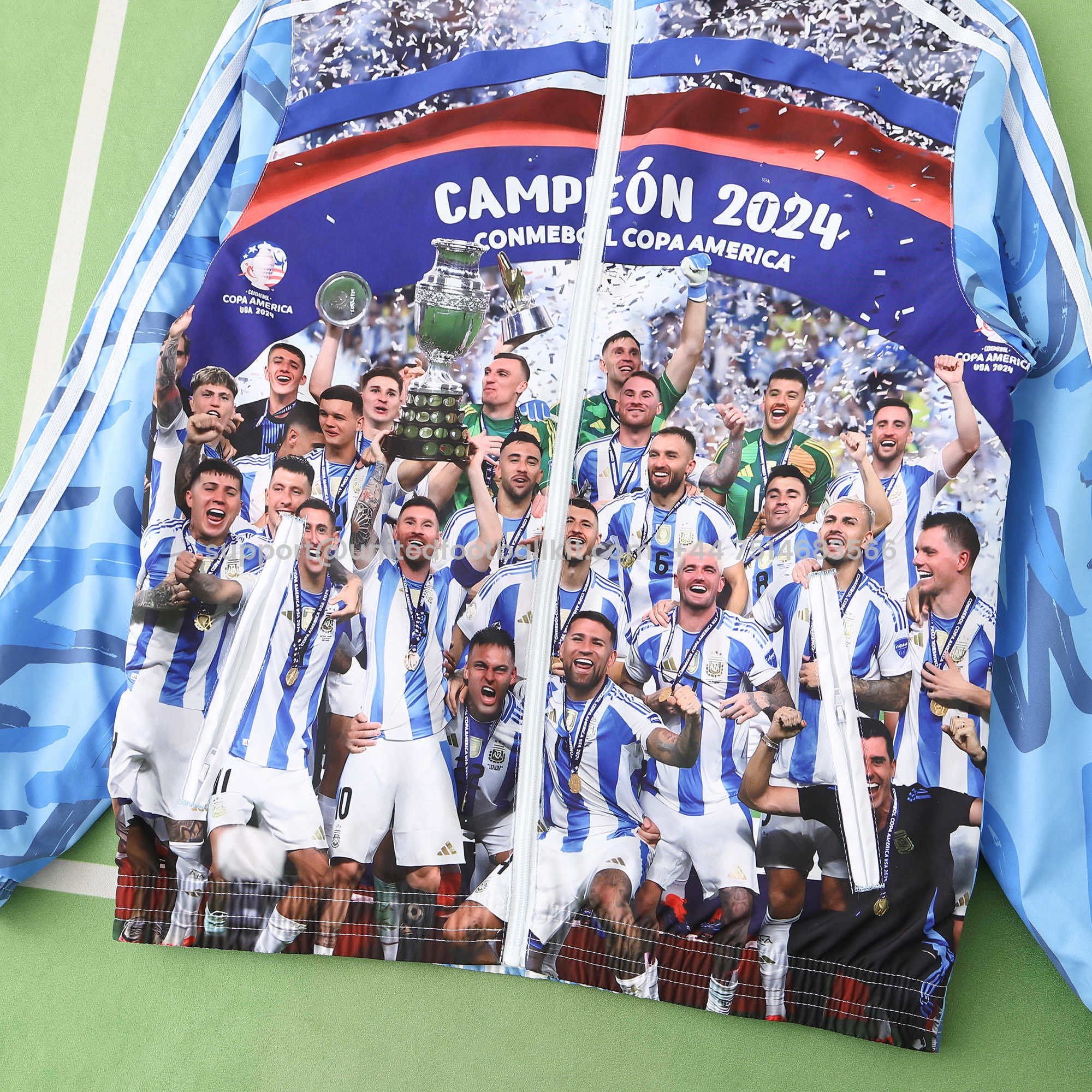 Unitedfootballkit.com | Argentina 24-25 Blue Double Sided Reversible Windbreaker - 2024 Copa America Championship -Customize Name, Number and Patch | Worldwide Shipping