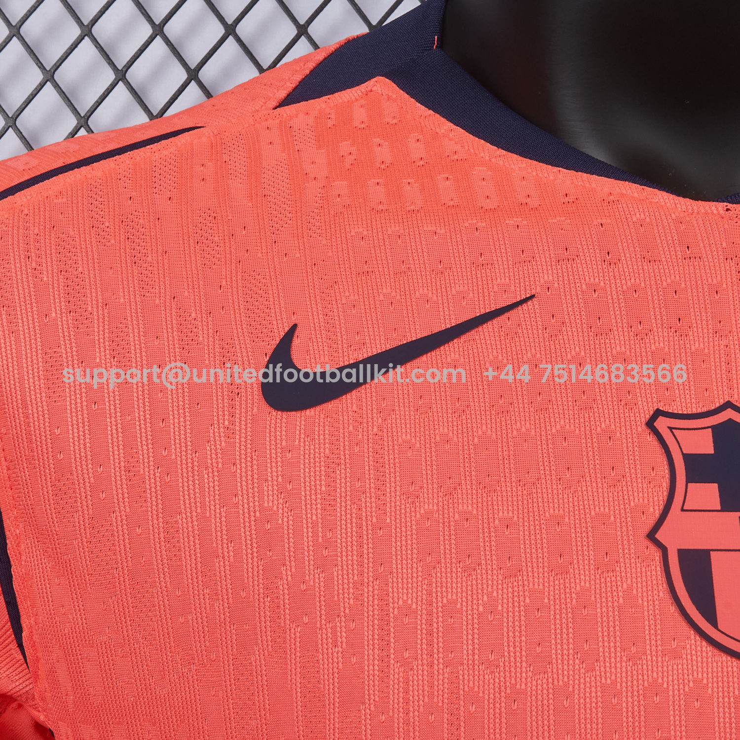 Unitedfootballkit.com | Barcelona 25-26 Third Orange Jersey - Player Version -Customize Name, Number and Patch | Worldwide Shipping