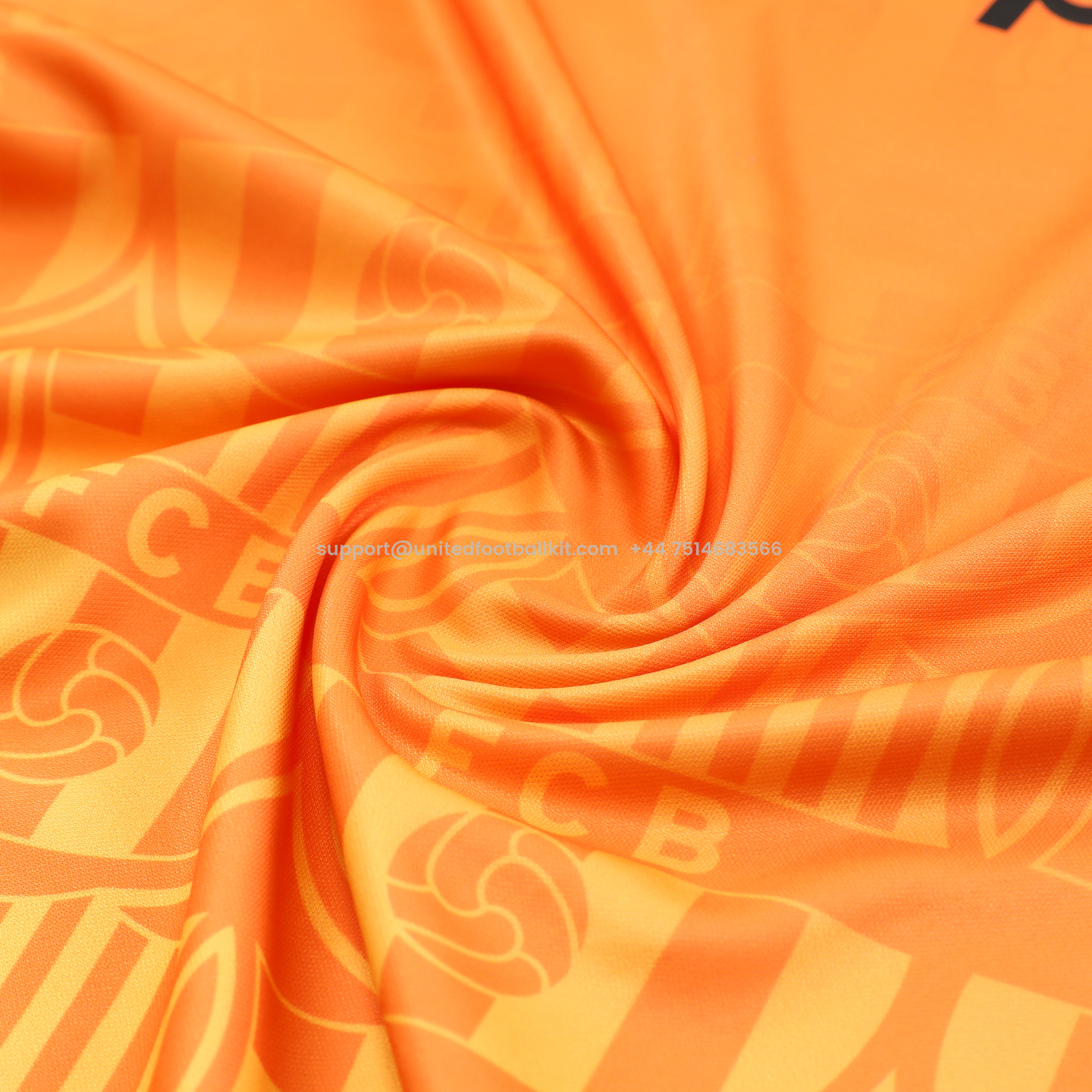 Unitedfootballkit.com | Barcelona 24-25 Short-Sleeve Training Set - Orange Top & Black Shorts -Customize Name, Number and Patch | Worldwide Shipping