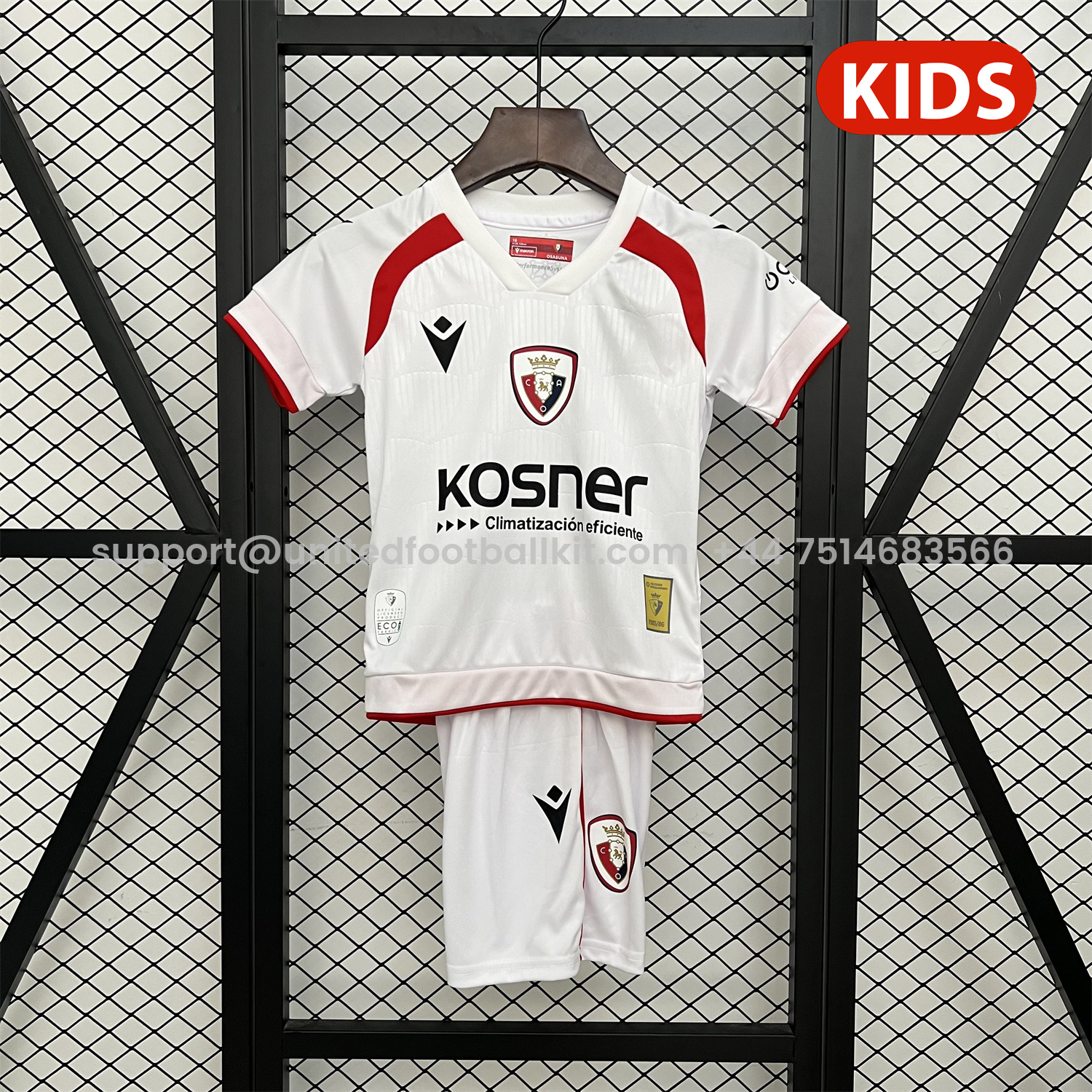 Unitedfootballkit.com | Osasuna 25-26 Third Kids Kit -Customize Name, Number and Patch | Worldwide Shipping