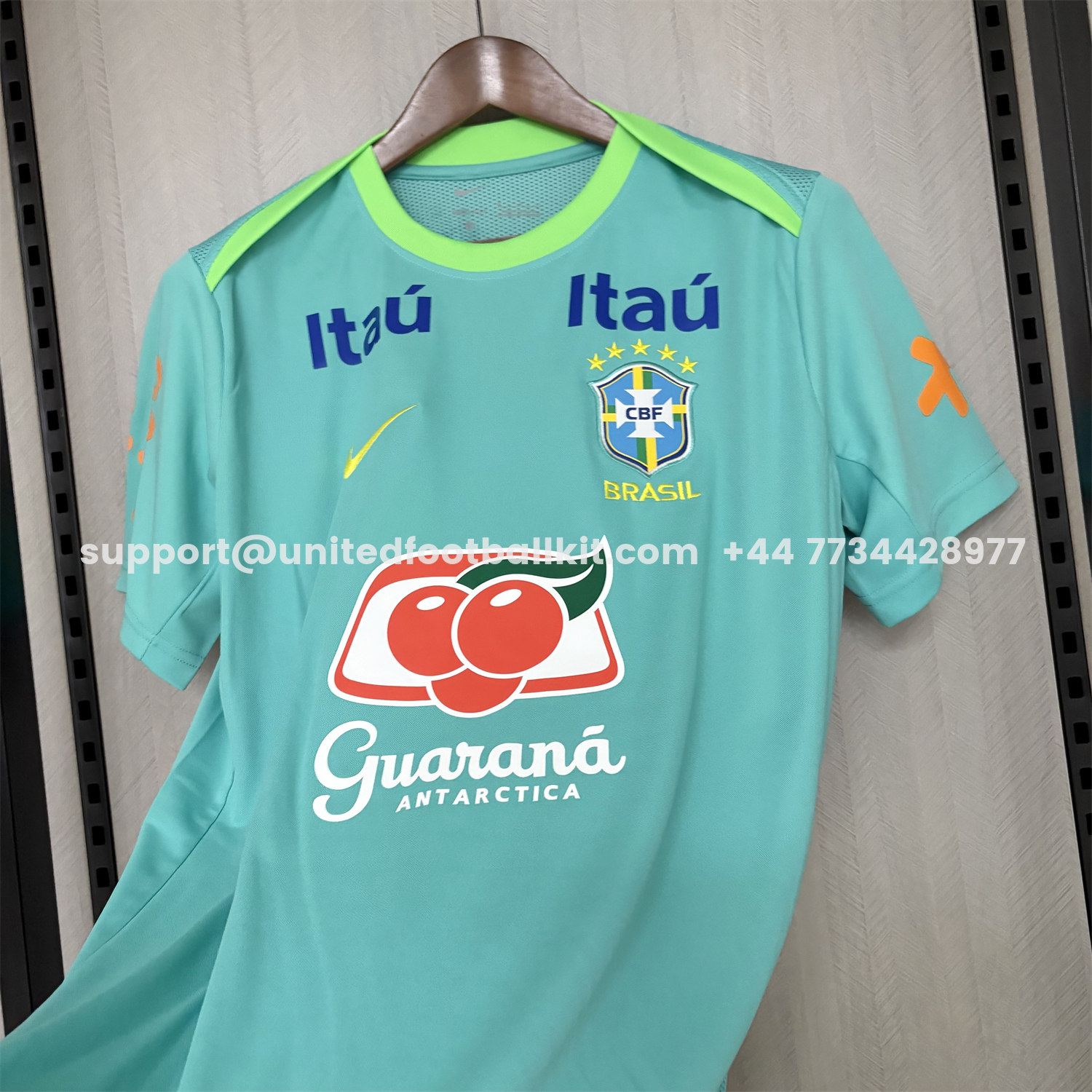 Unitedfootballkit.com | Brazil 2026 Tiffany Blue Training Jersey - Fans Version -Customize Name, Number and Patch | Worldwide Shipping