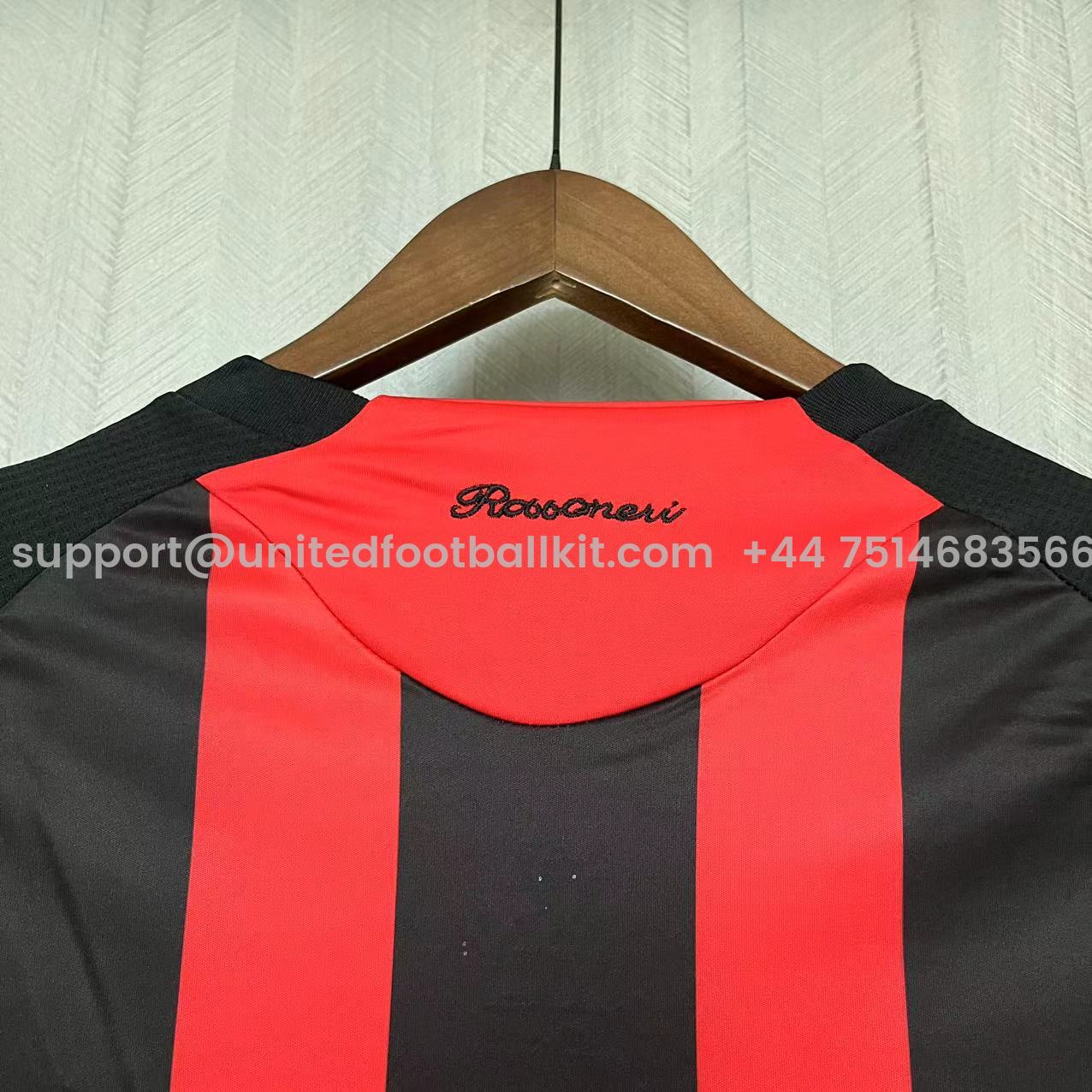 Unitedfootballkit.com | Retro AC Milan 2008-09 Home Long Sleeve Jersey -Customize Name, Number and Patch | Worldwide Shipping