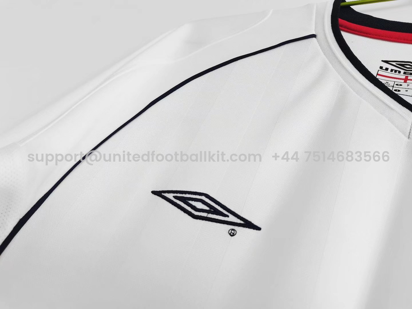 Unitedfootballkit.com | Retro England 2002 Home Stadium Jersey -Customize Name, Number and Patch | Worldwide Shipping