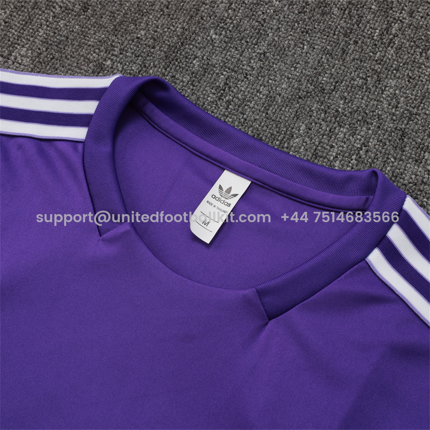 Unitedfootballkit.com | Real Madrid 25-26 Throwback Trefoil Vest Training Set - Purple -Customize Name, Number and Patch | Worldwide Shipping