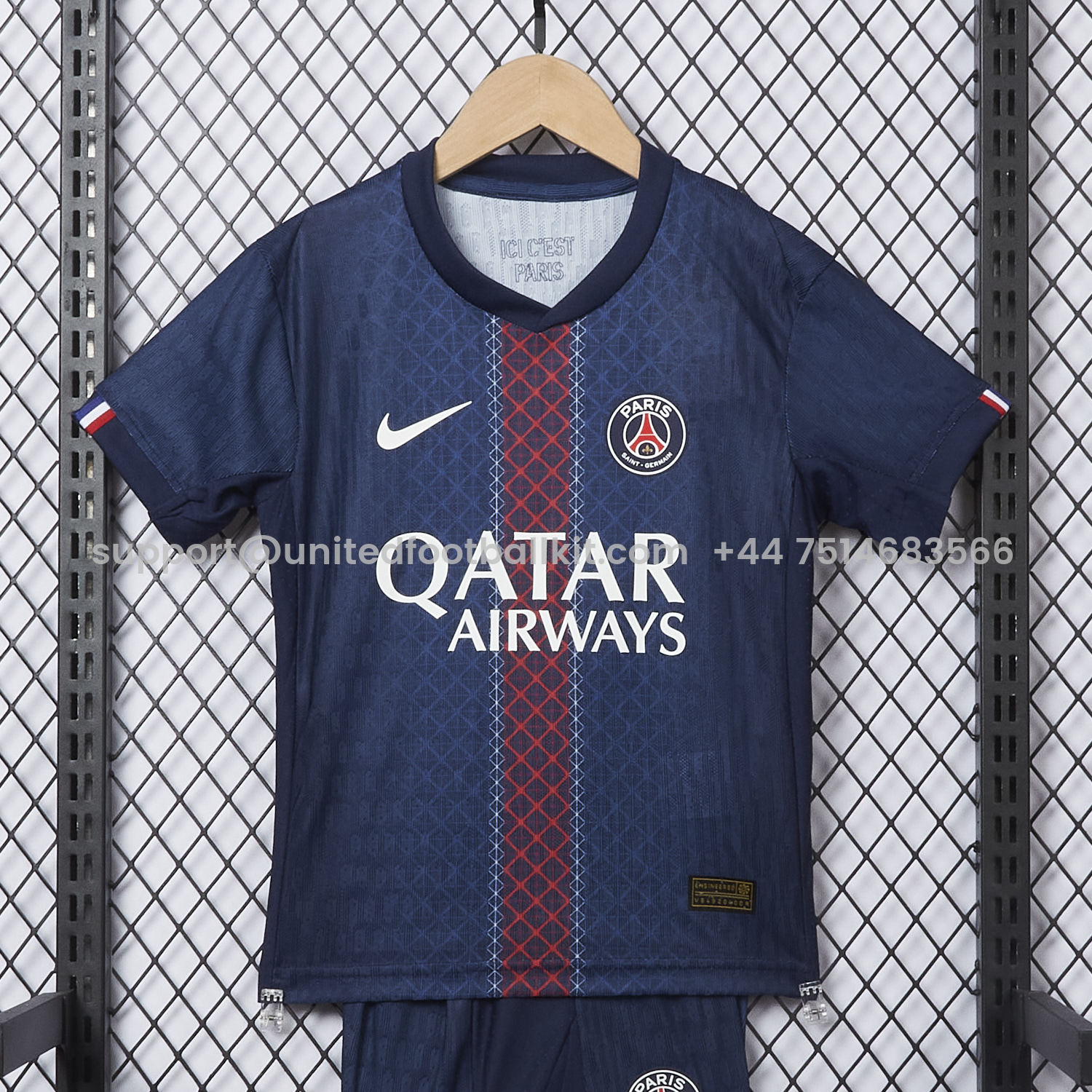 Unitedfootballkit.com | Paris Saint-Germain PSG 25-26 Home Kids Kit - Player Version -Customize Name, Number and Patch | Worldwide Shipping