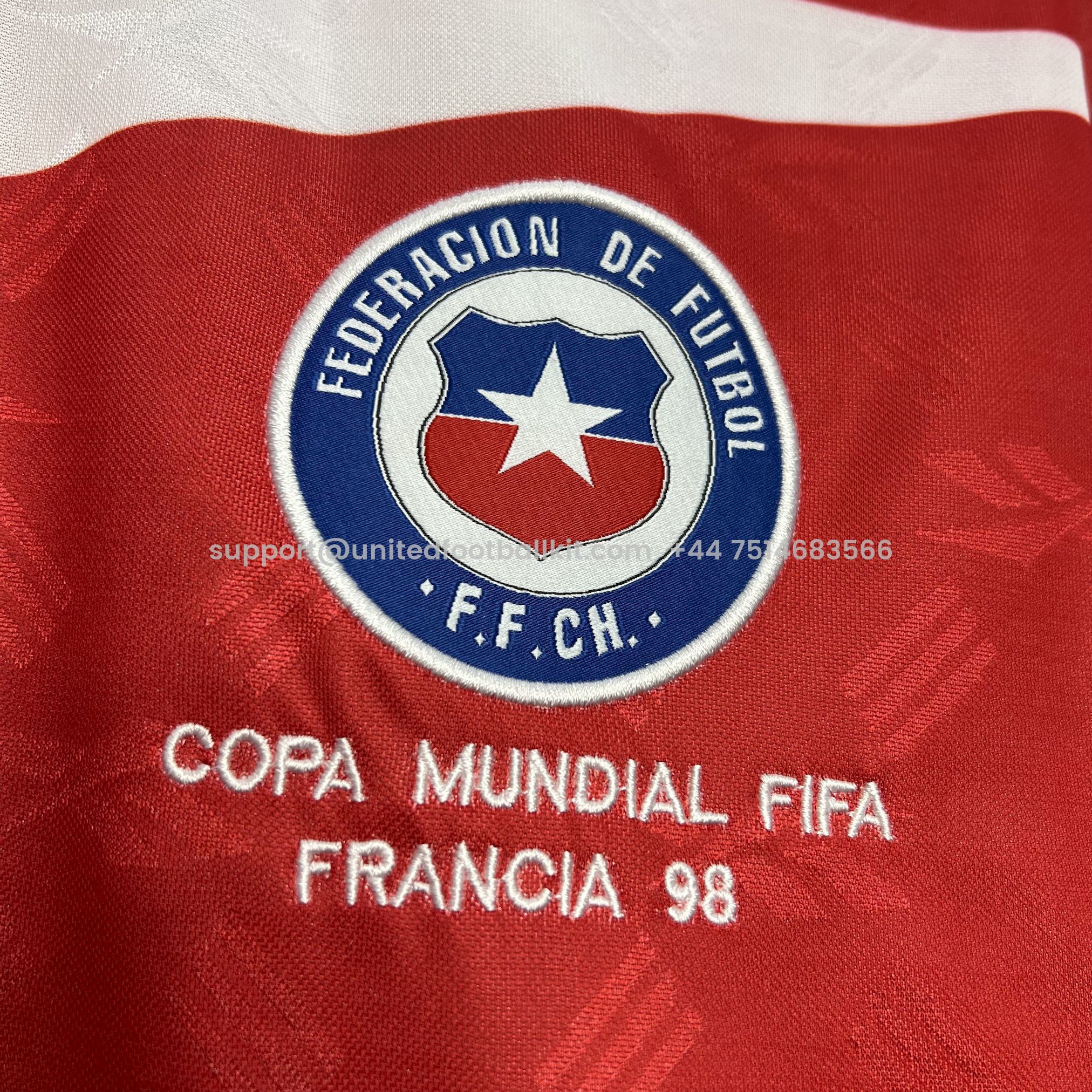 Unitedfootballkit.com | Retro Chile 1998 Home Long Sleeve Jersey -Customize Name, Number and Patch | Worldwide Shipping