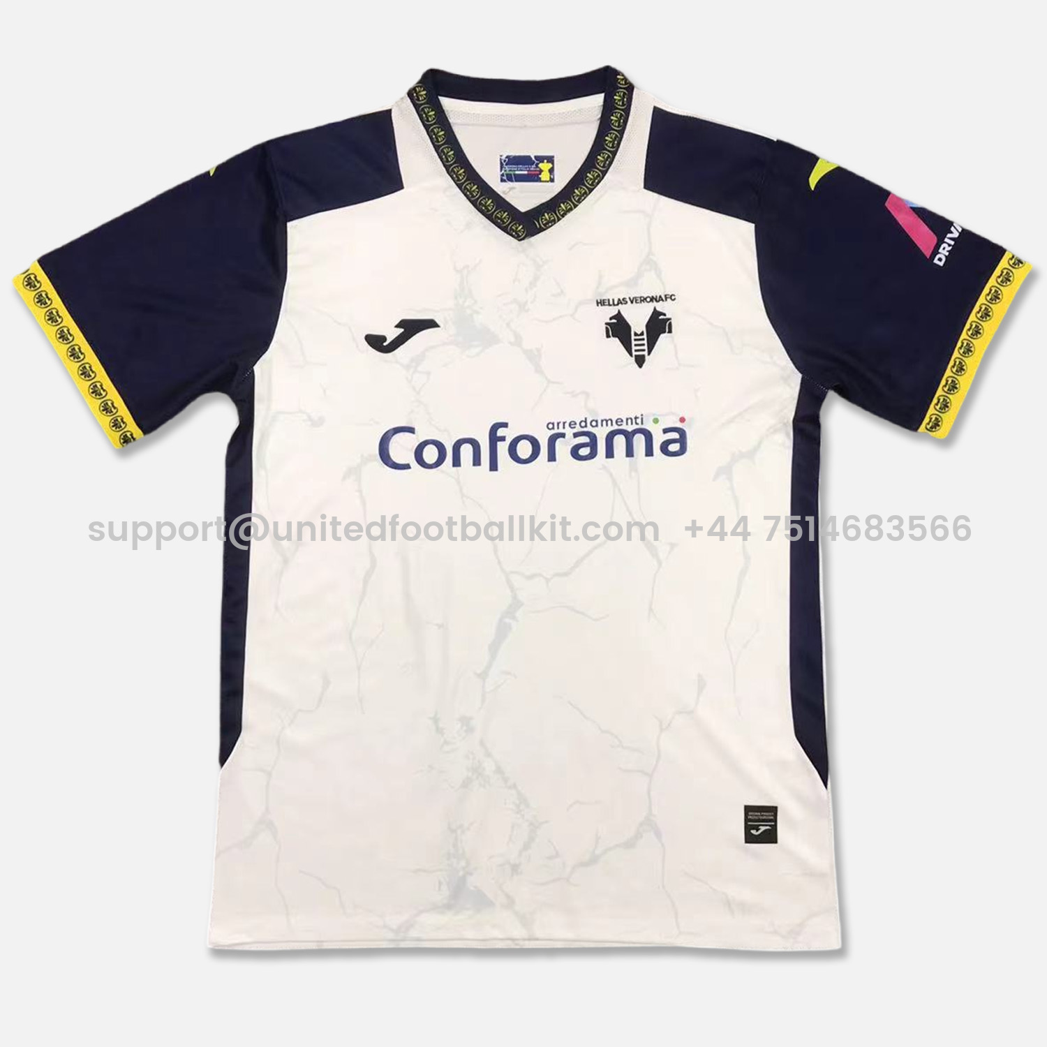 Unitedfootballkit.com | Hellas Verona 24-25 Away Jersey - Fans Version -Customize Name, Number and Patch | Worldwide Shipping