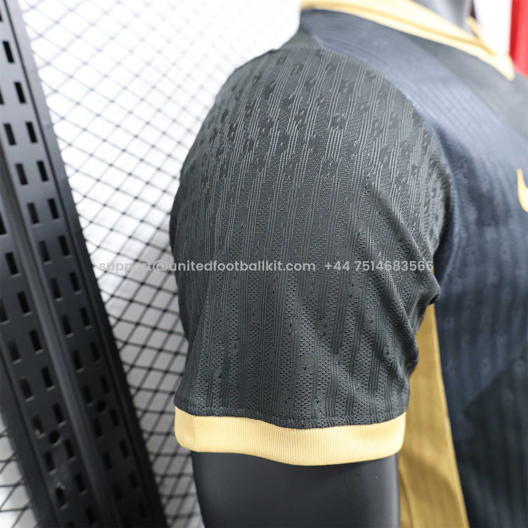Unitedfootballkit.com | Barcelona 24-25 Black Gold Special Edition Jersey - Player Version -Customize Name, Number and Patch | Worldwide Shipping