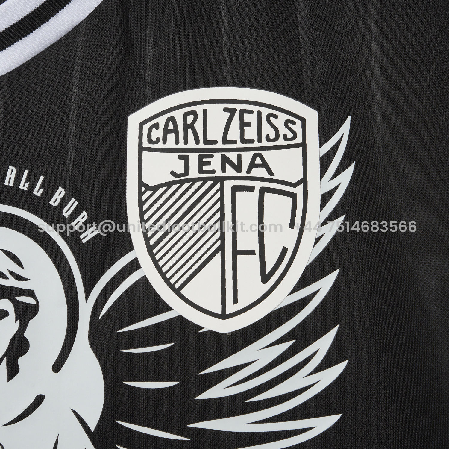 Unitedfootballkit.com | Carl Zeiss Jena 24-25 Black Pre-Match Special Jersey - Fans Version -Customize Name, Number and Patch | Worldwide Shipping
